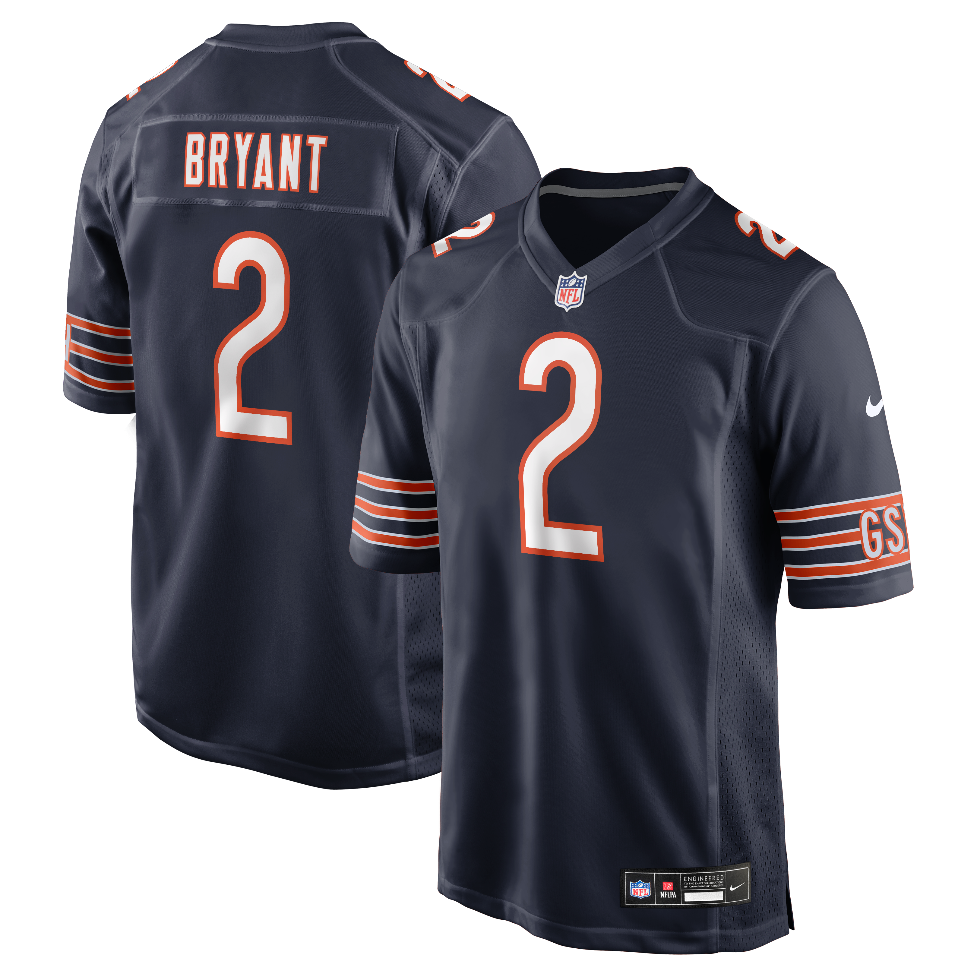 Men's Chicago Bears Coby Bryant Nike Navy Team Game Jersey