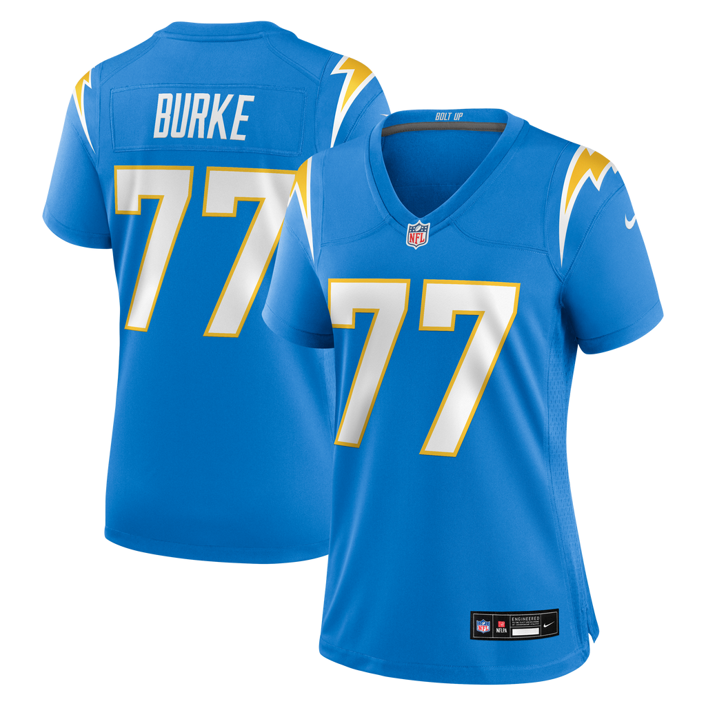 Women's Los Angeles Chargers Travis Burke Nike Powder Blue Team Game Jersey