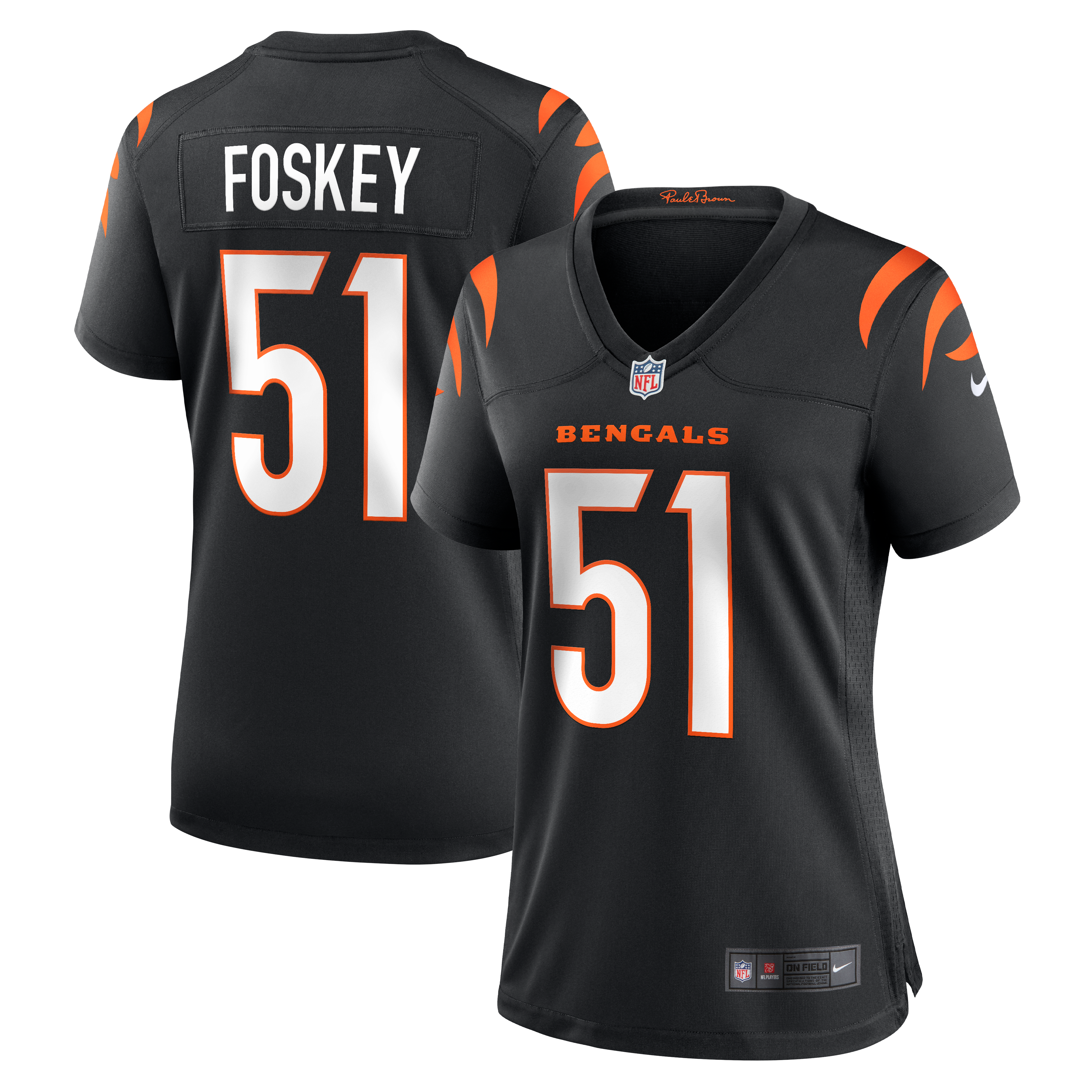 Women's Cincinnati Bengals Isaiah Foskey Nike Black Team Game Jersey