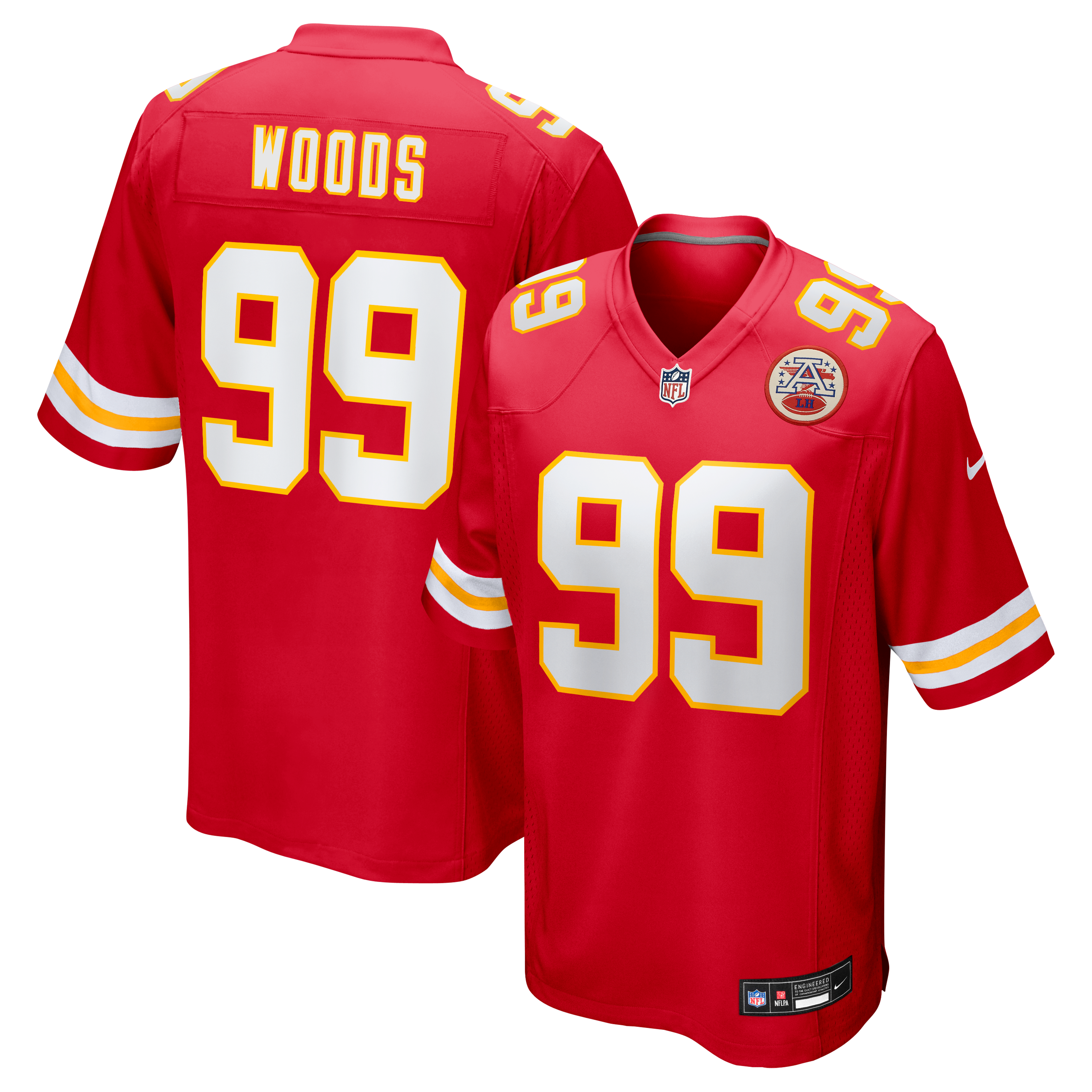 Men's Kansas City Chiefs Peter Woods Nike Red 2026 Nfl Draft First Round Pick No 29 Team Game Jersey