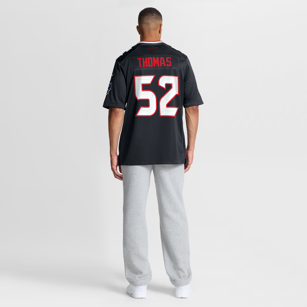 Men's Houston Texans Xavier Thomas Nike Navy Team Game Jersey