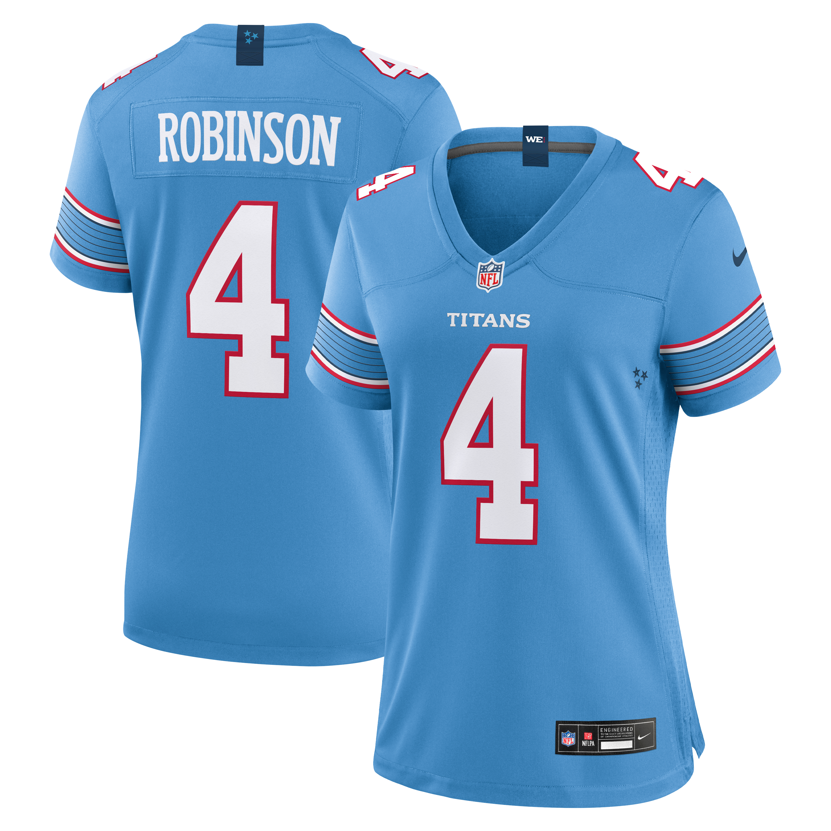 Women's Tennessee Titans Wandale Robinson Nike Light Blue Team Game Jersey