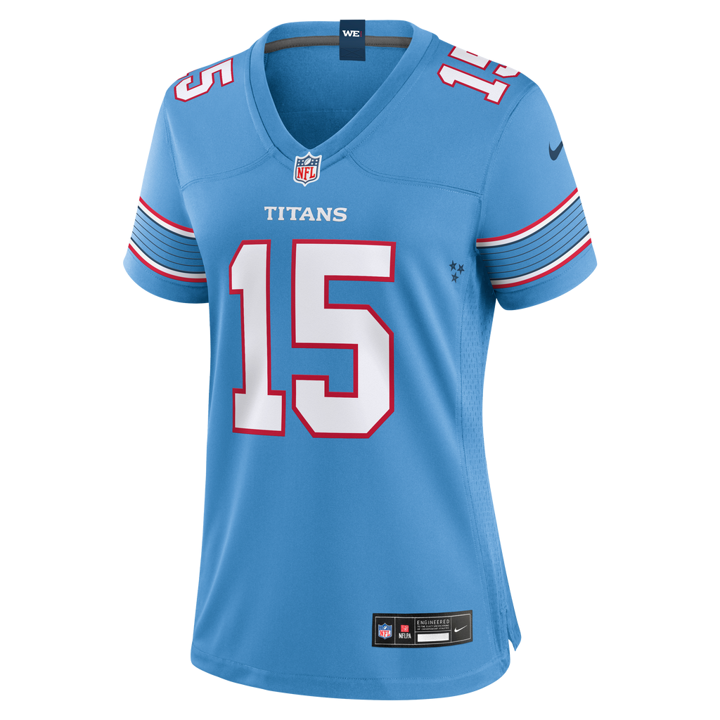 Women's Tennessee Titans Keldric Faulk Nike Light Blue Team Game Jersey