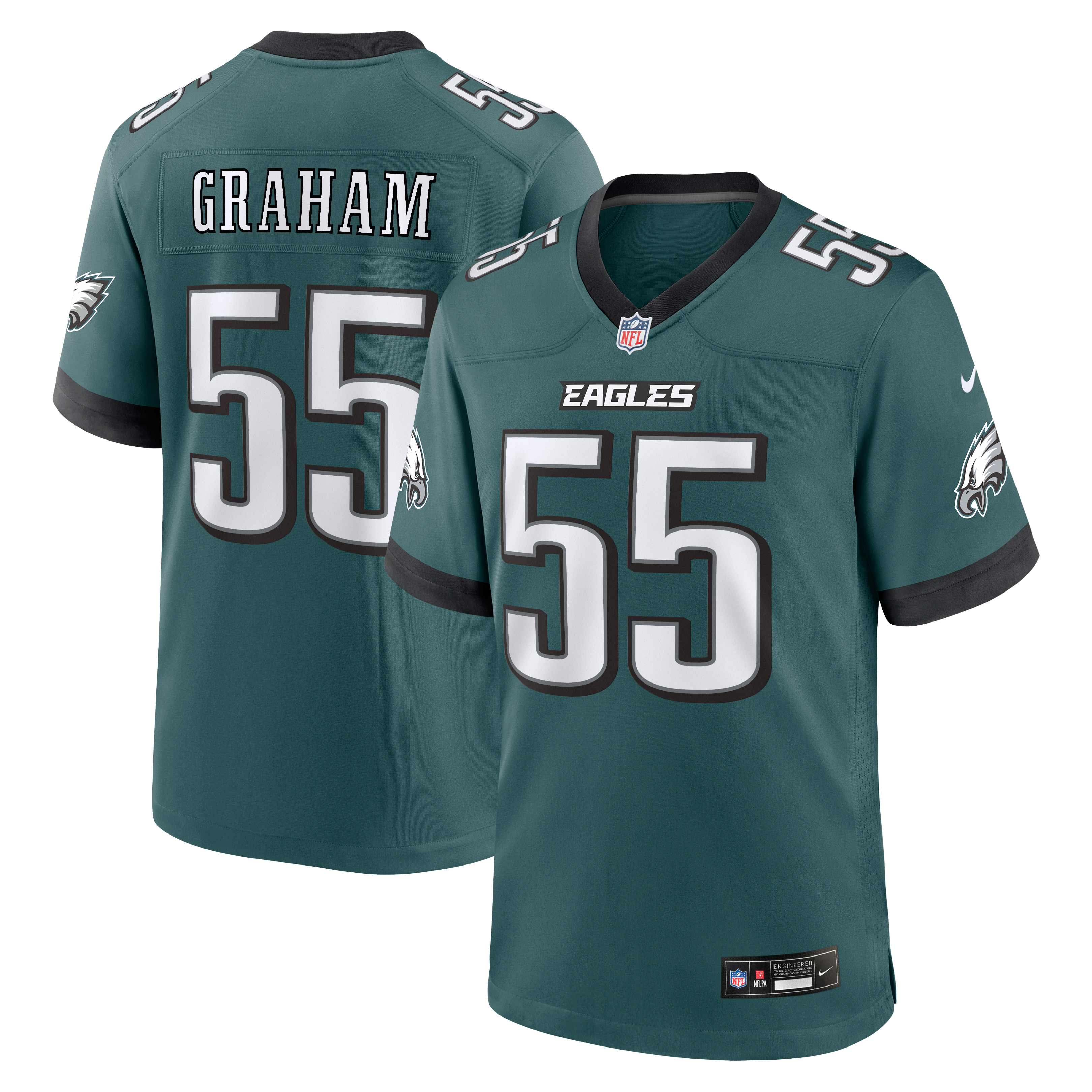 Men's Philadelphia Eagles Brandon Graham Nike Midnight Green Team Game Jersey