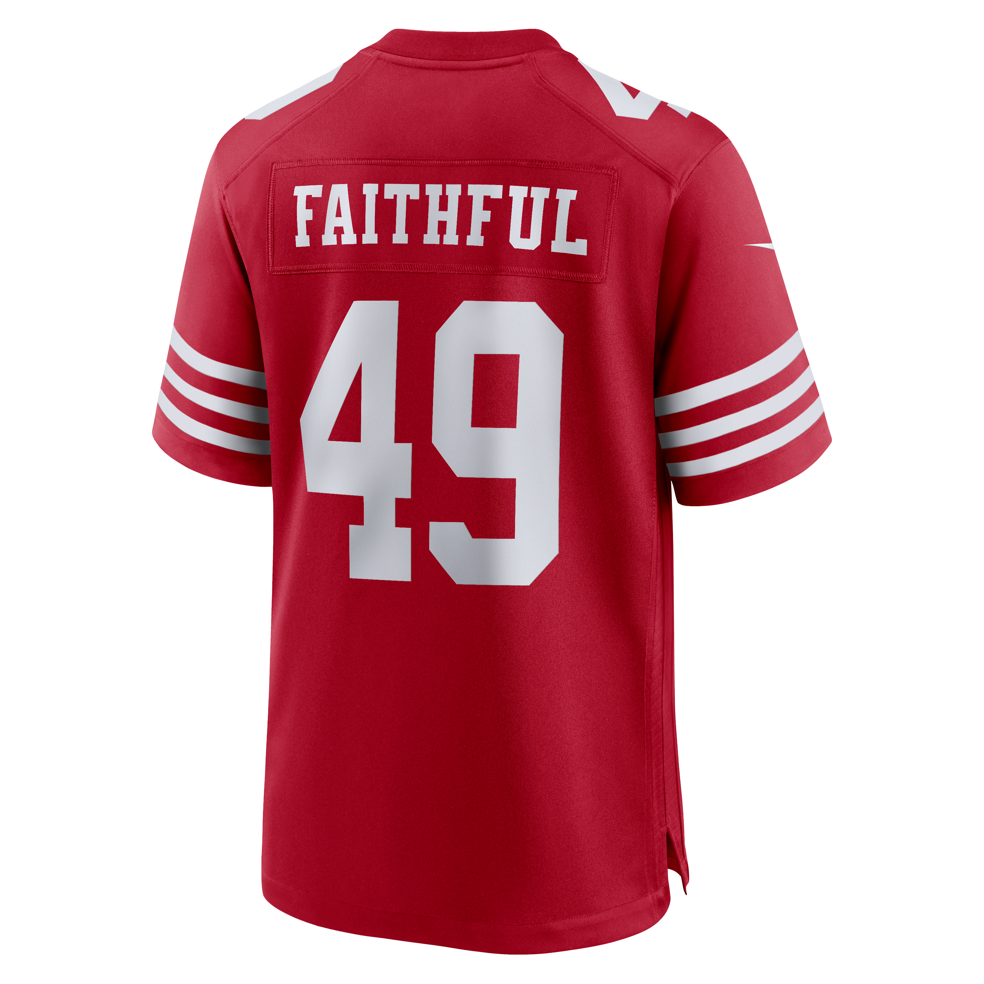Men's San Francisco 49Ers The Faithful Nike Scarlet 80Th Anniversary Game Jersey