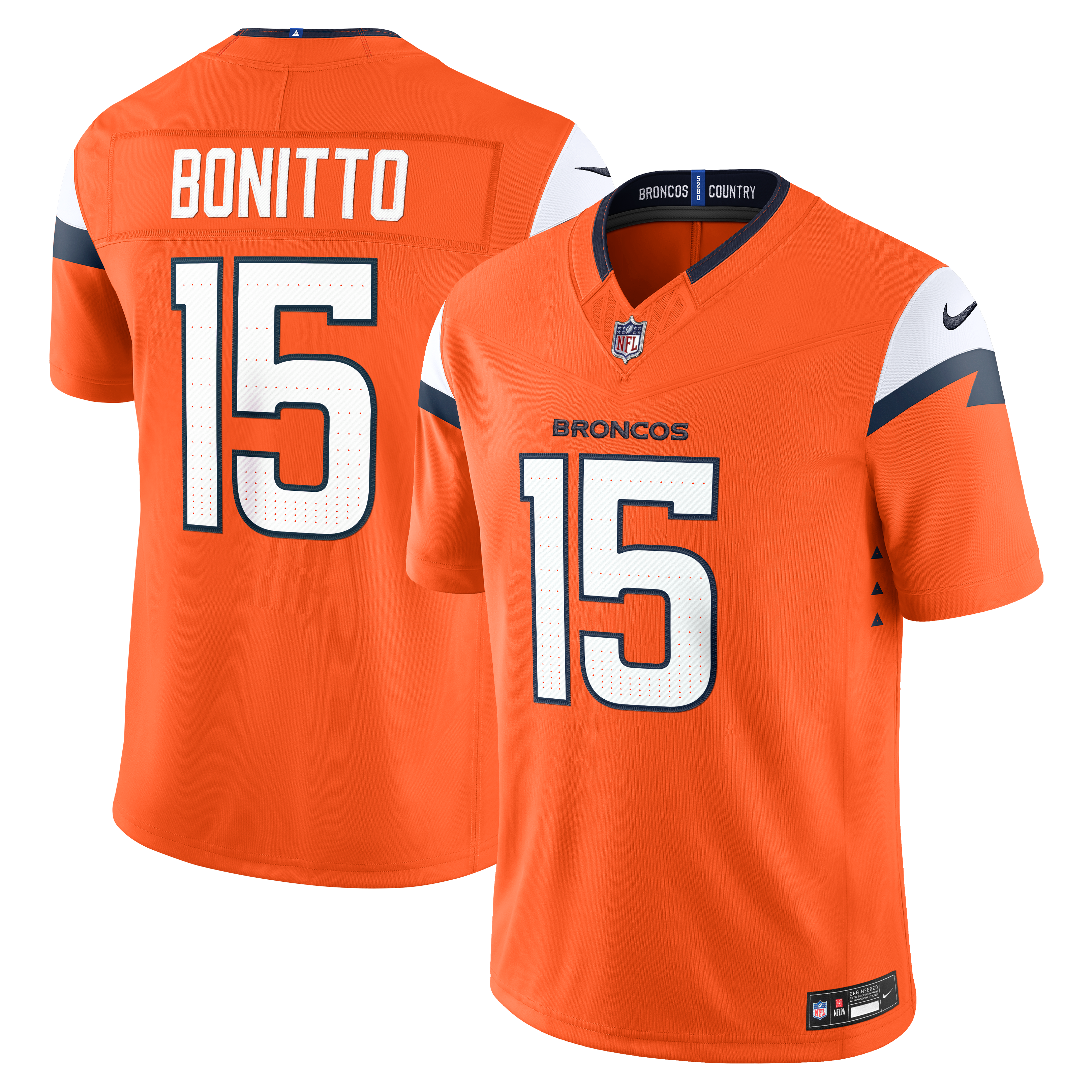 Men's Denver Broncos Nik Bonitto Nike Orange Team Vapor Fuse Stitched Limited Jersey
