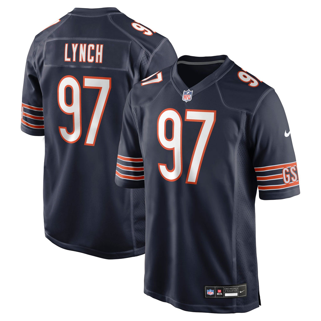 Men's Chicago Bears James Lynch Nike Navy Team Game Jersey