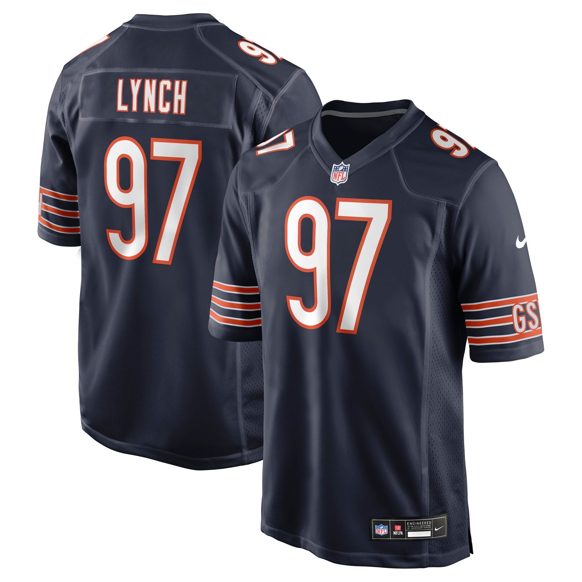 Men's Chicago Bears James Lynch Nike Navy Team Game Jersey