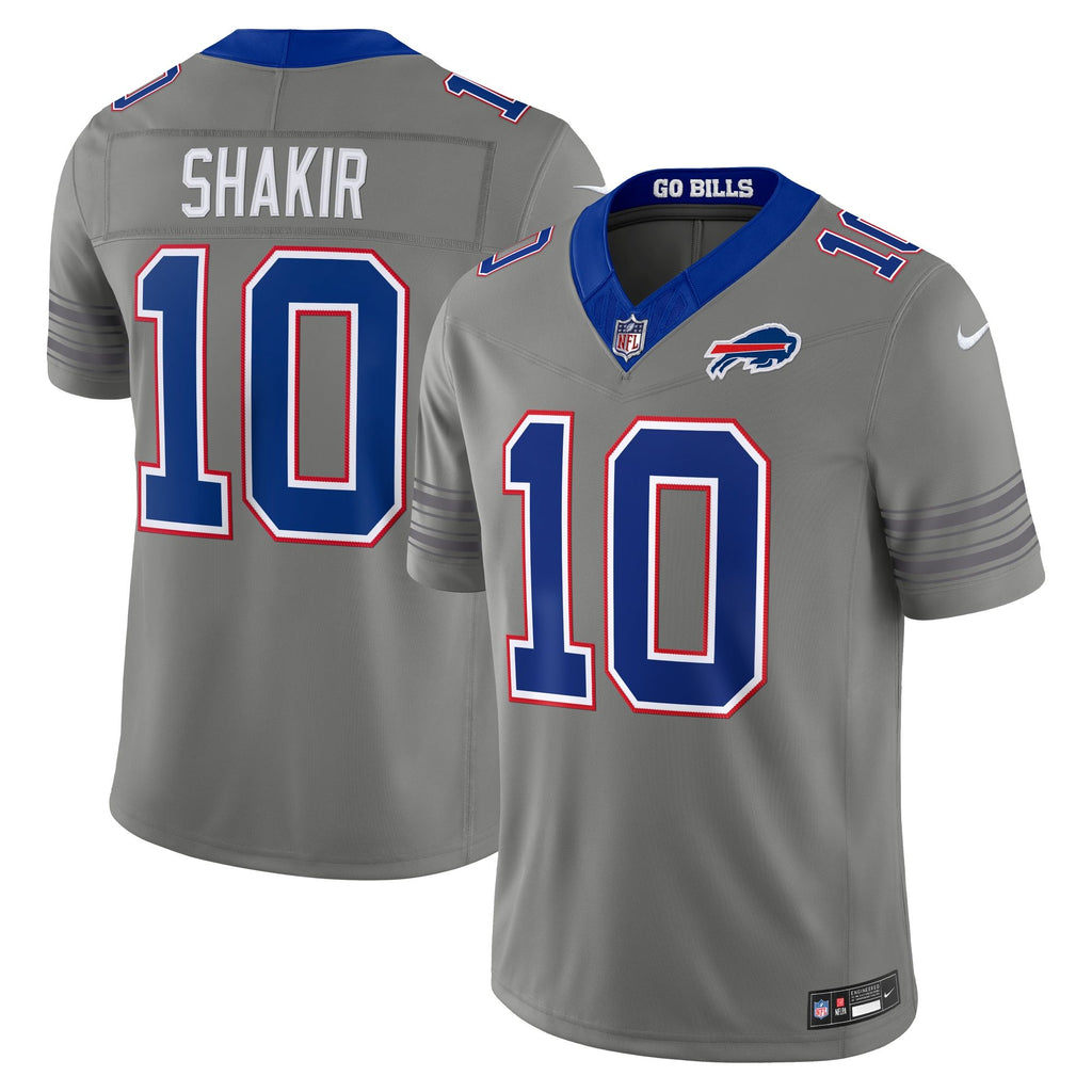 Men's Buffalo Bills Khalil Shakir Nike Gray Nickel City Vapor Fuse Stitched Limited Jersey