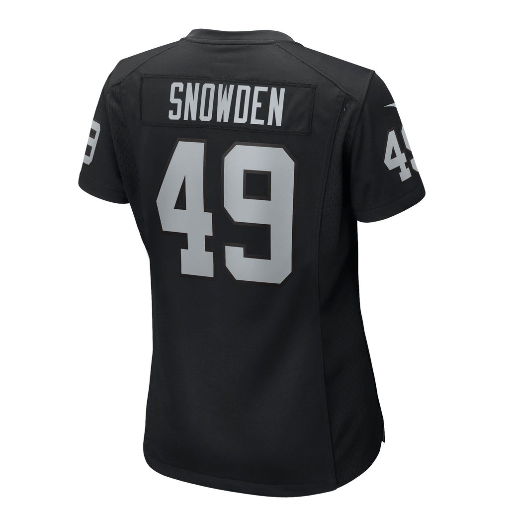 Women's Las Vegas Raiders Charles Snowden Nike Black Team Game Jersey