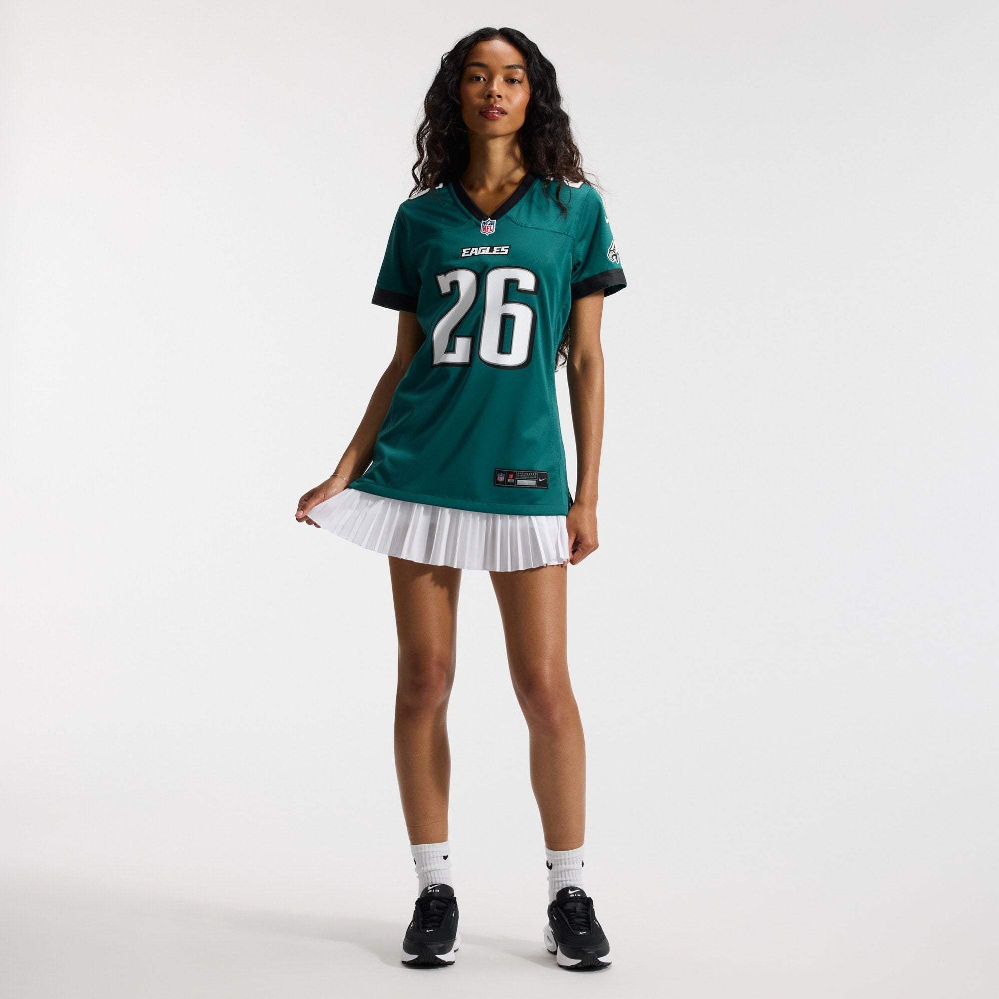 Women's Philadelphia Eagles Saquon Barkley Nike Midnight Green Team Game Jersey