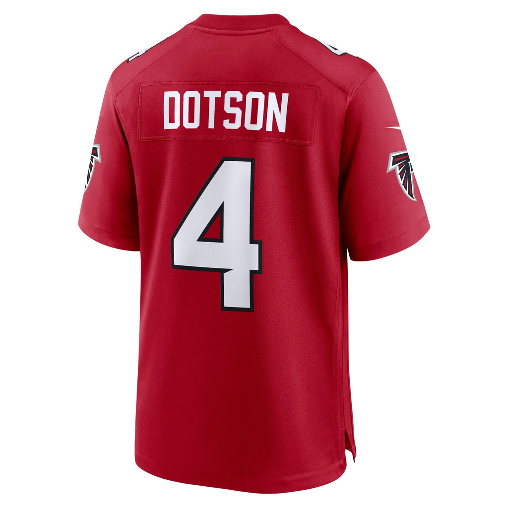 Men's Atlanta Falcons Jahan Dotson Nike Red Team Game Jersey