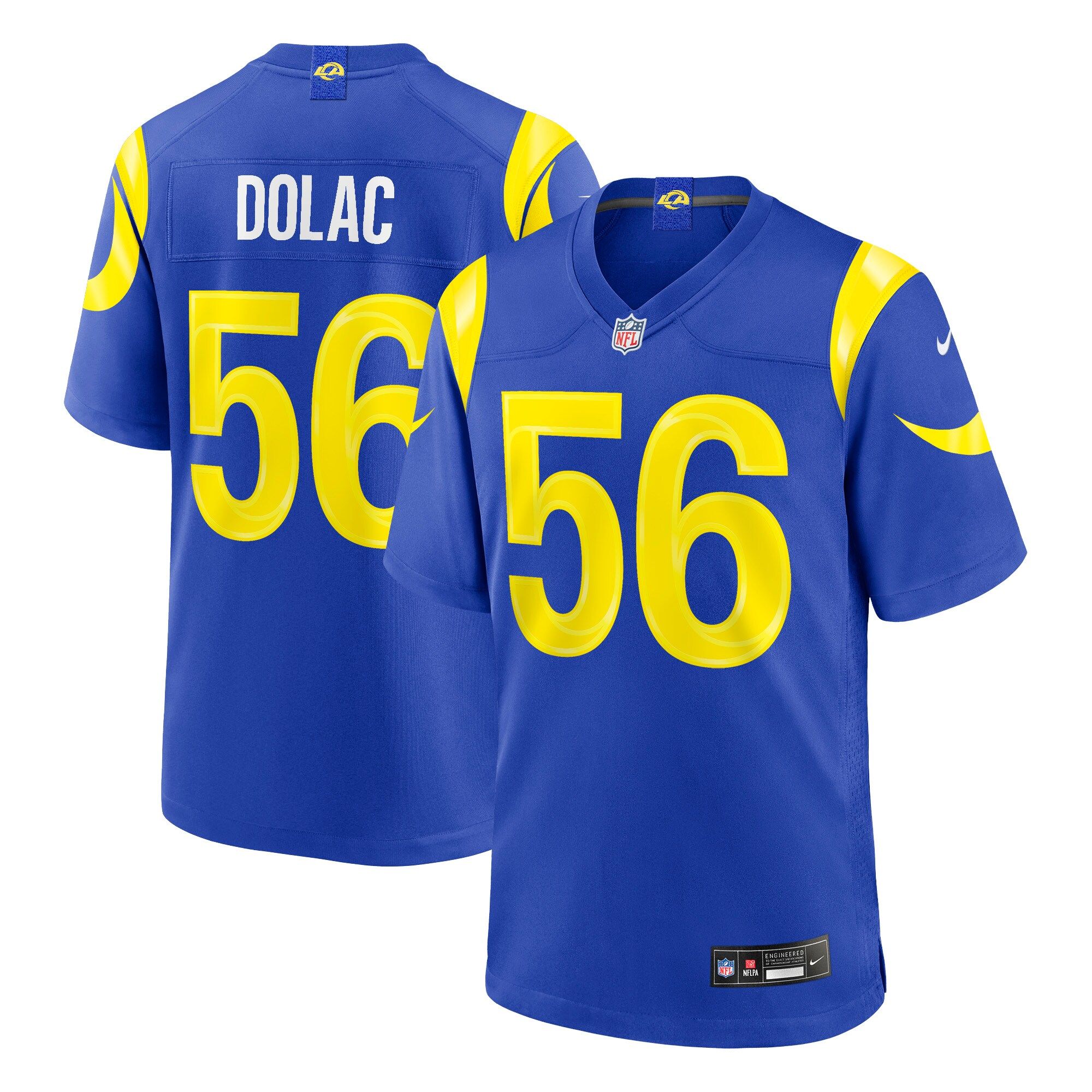 Men's Los Angeles Rams Shaun Dolac Nike Royal Team Game Jersey