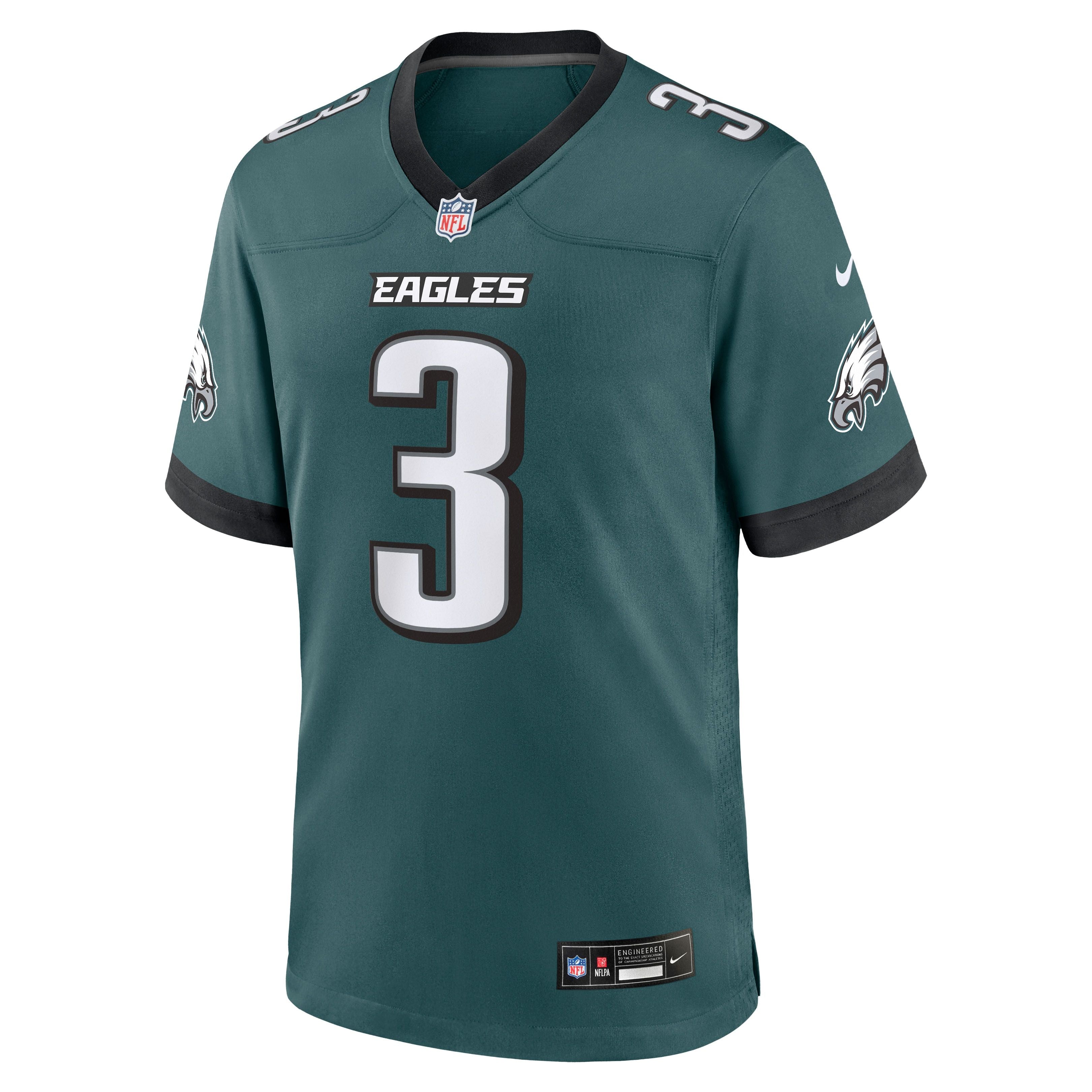 Men's Philadelphia Eagles Nolan Smith Jr Nike Midnight Green Team Game Jersey