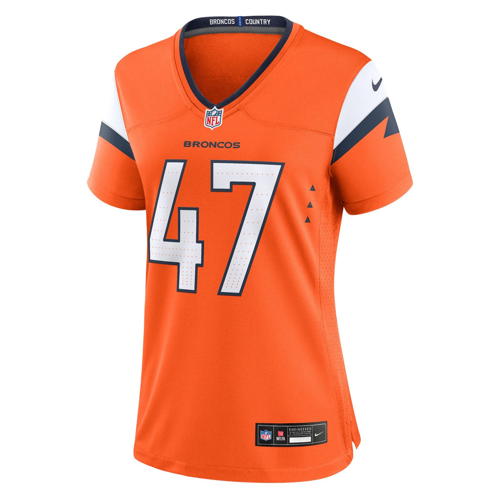 Women's Denver Broncos Karene Reid Nike Orange Team Game Jersey