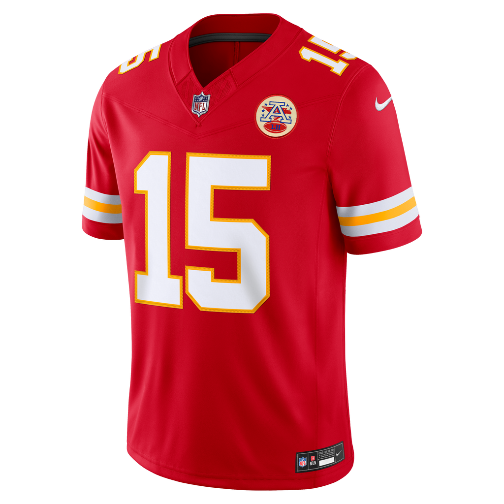 Men's Kansas City Chiefs Patrick Mahomes Nike Red Team Vapor Fuse Stitched Limited Jersey