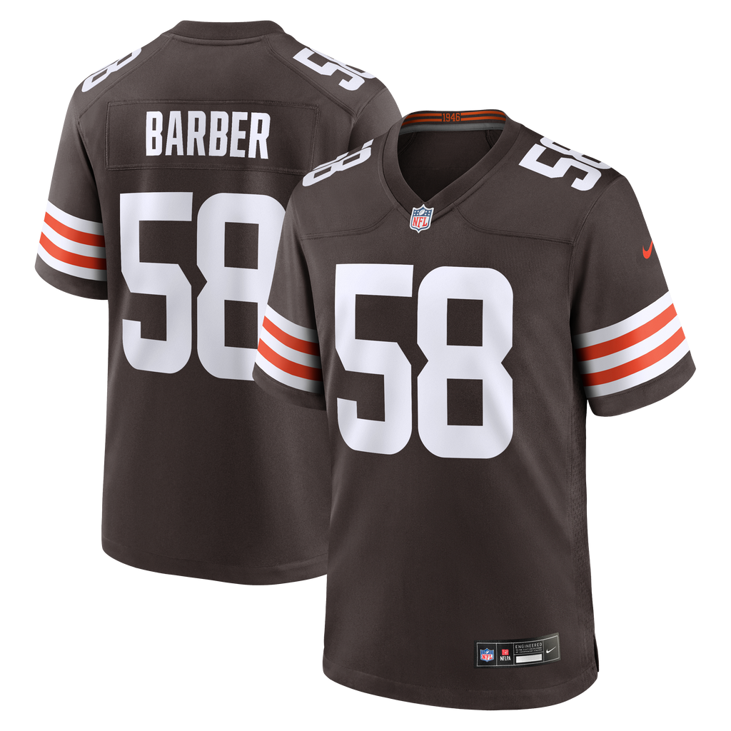 Men's Cleveland Browns Austin Barber Nike Brown Team Game Jersey
