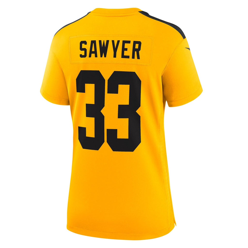 Women's Pittsburgh Steelers Jack Sawyer Nike Gold Alternate Game Jersey
