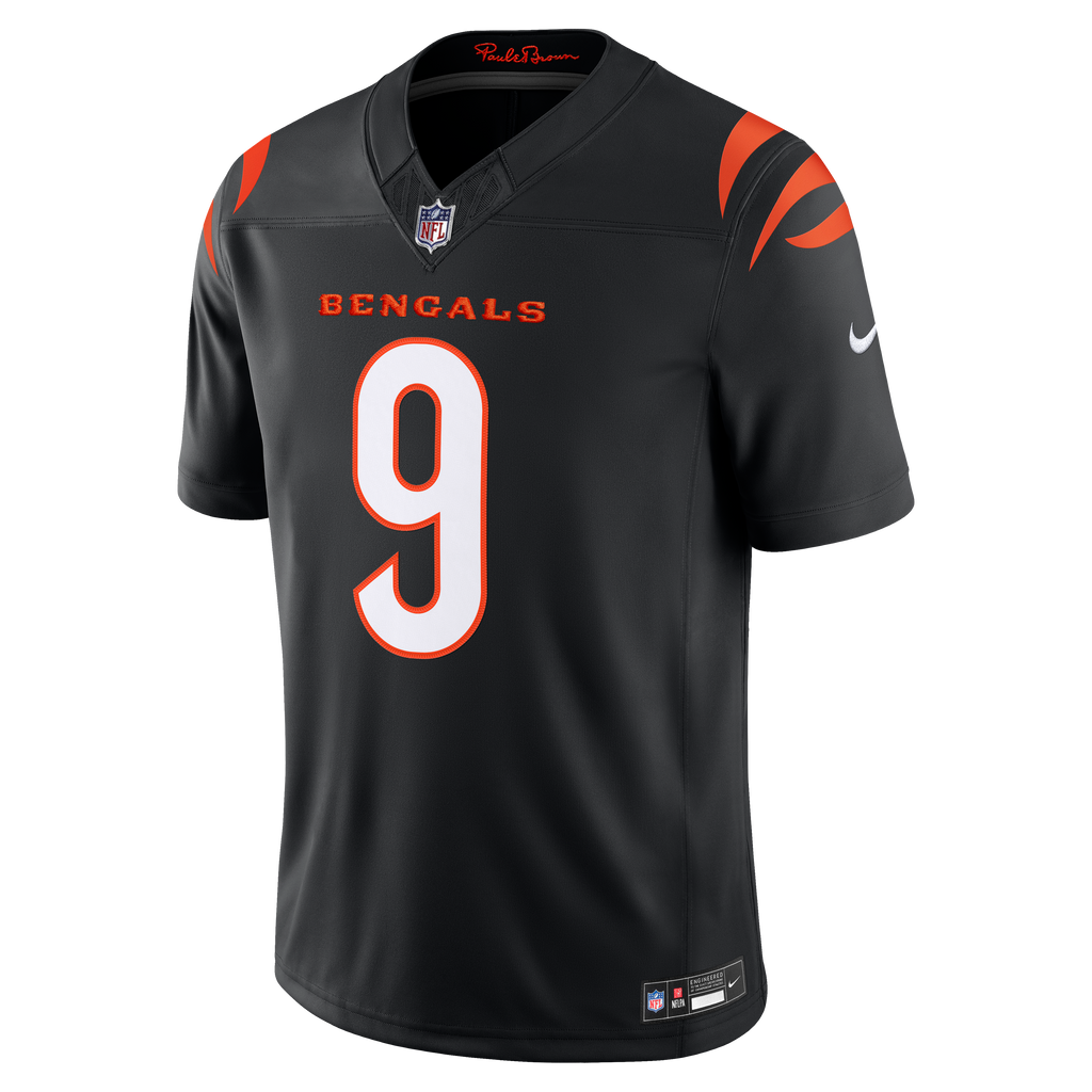 Men's Cincinnati Bengals Joe Burrow Nike Black Team Vapor Fuse Stitched Limited Jersey