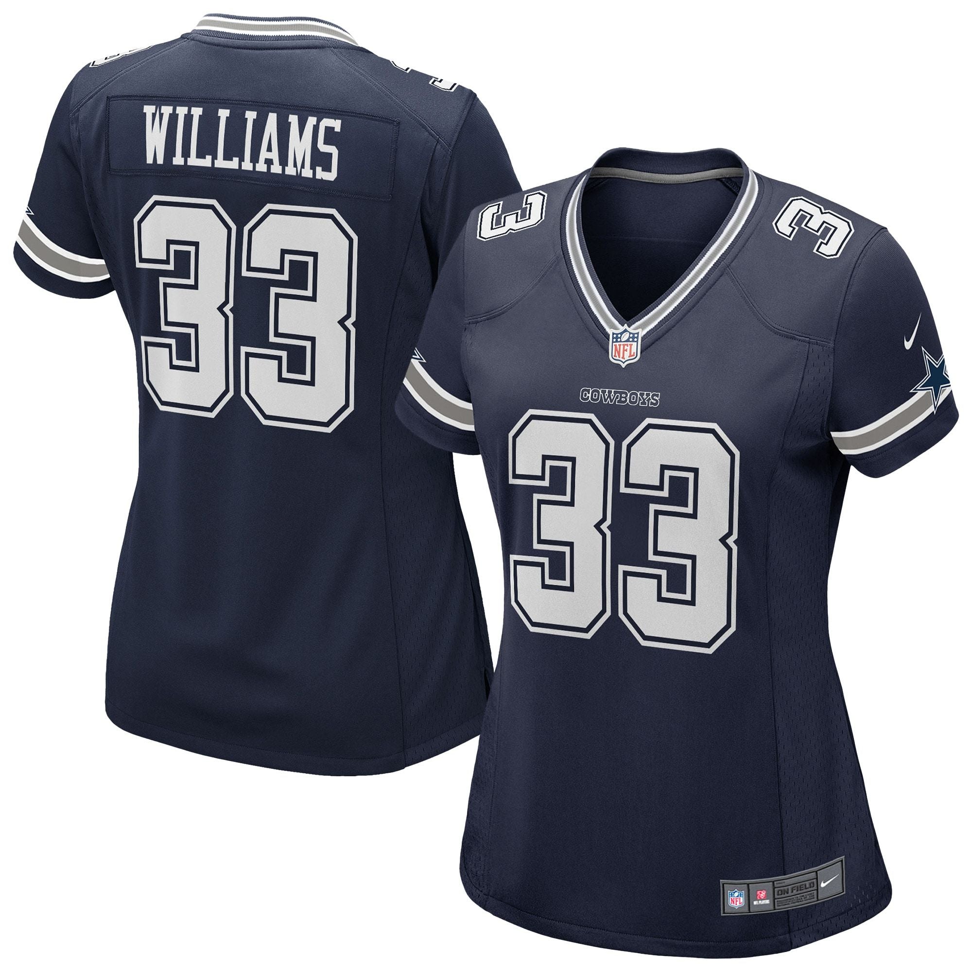 Women's Dallas Cowboys Javonte Williams Nike Navy Team Game Jersey