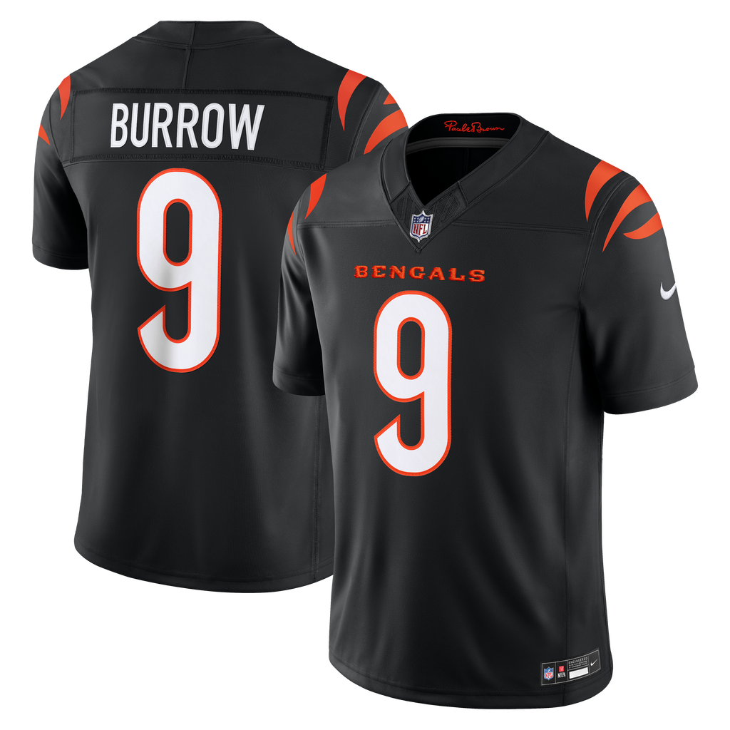 Men's Cincinnati Bengals Joe Burrow Nike Black Team Vapor Fuse Stitched Limited Jersey