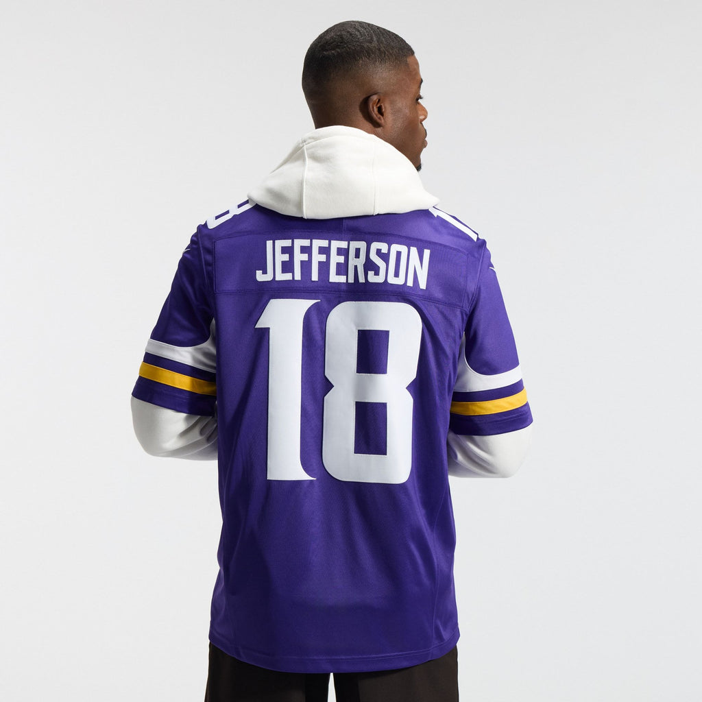 Men's Minnesota Vikings Justin Jefferson Nike Purple Team Vapor Fuse Stitched Limited Jersey