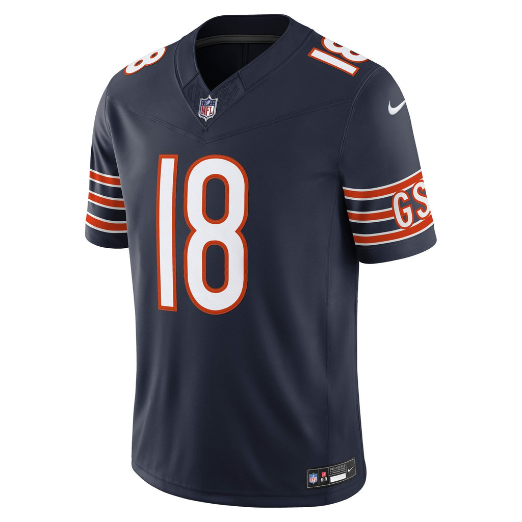 Men's Chicago Bears Caleb Williams Nike Navy Team Vapor Fuse Stitched Limited Jersey