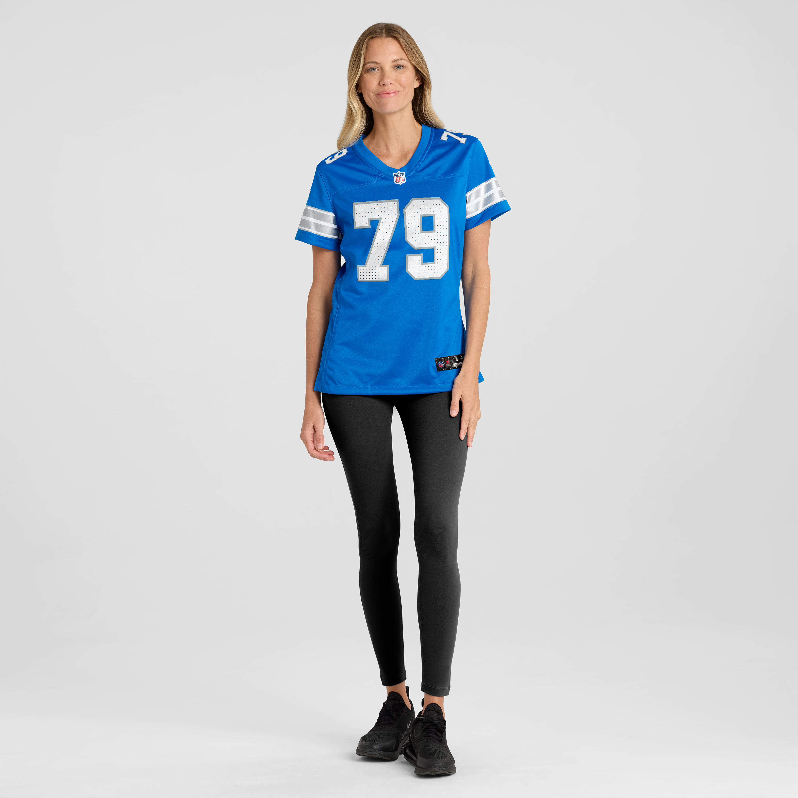 Women's Detroit Lions Larry Borom Nike Blue Team Game Jersey
