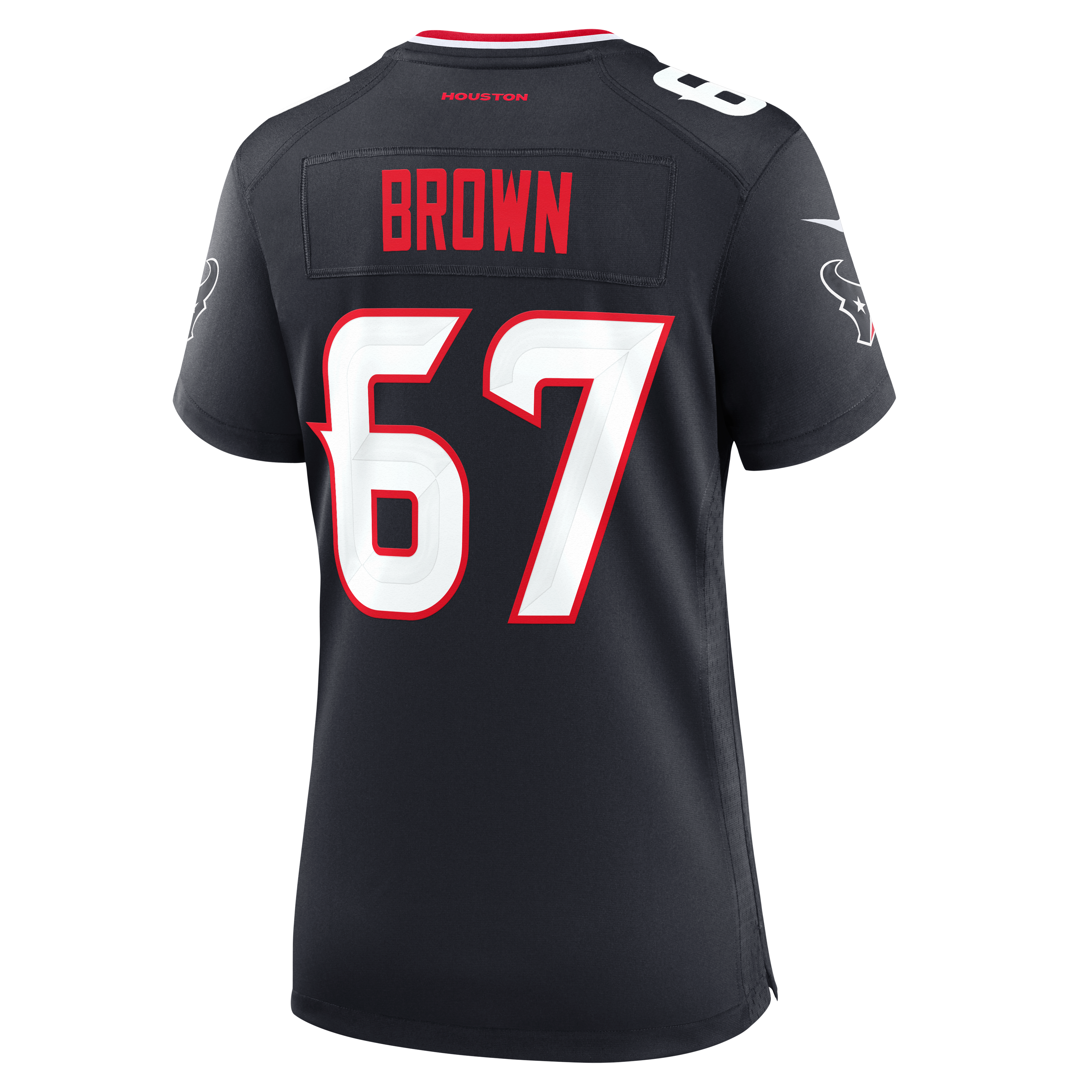 Women's Houston Texans Evan Brown Nike Navy Team Game Jersey