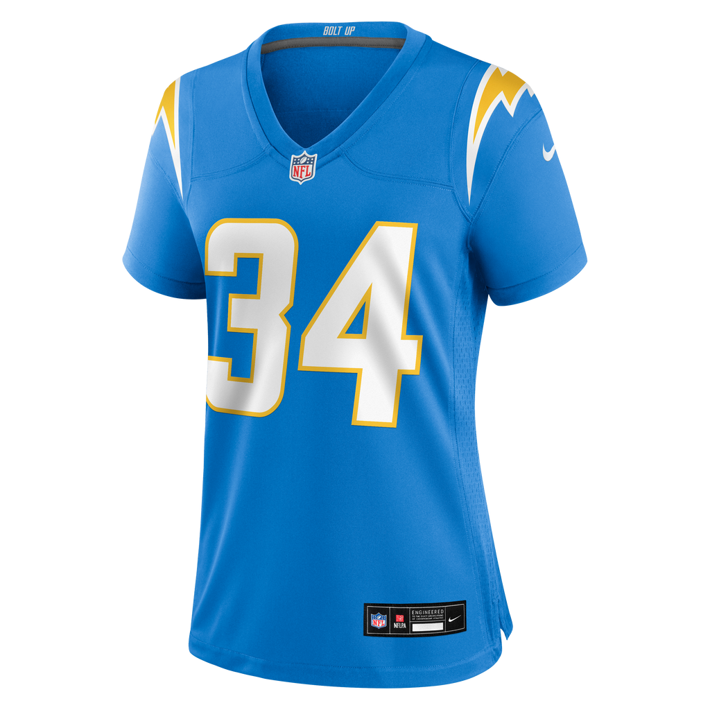 Women's Los Angeles Chargers Keaton Mitchell Nike Powder Blue Team Game Jersey