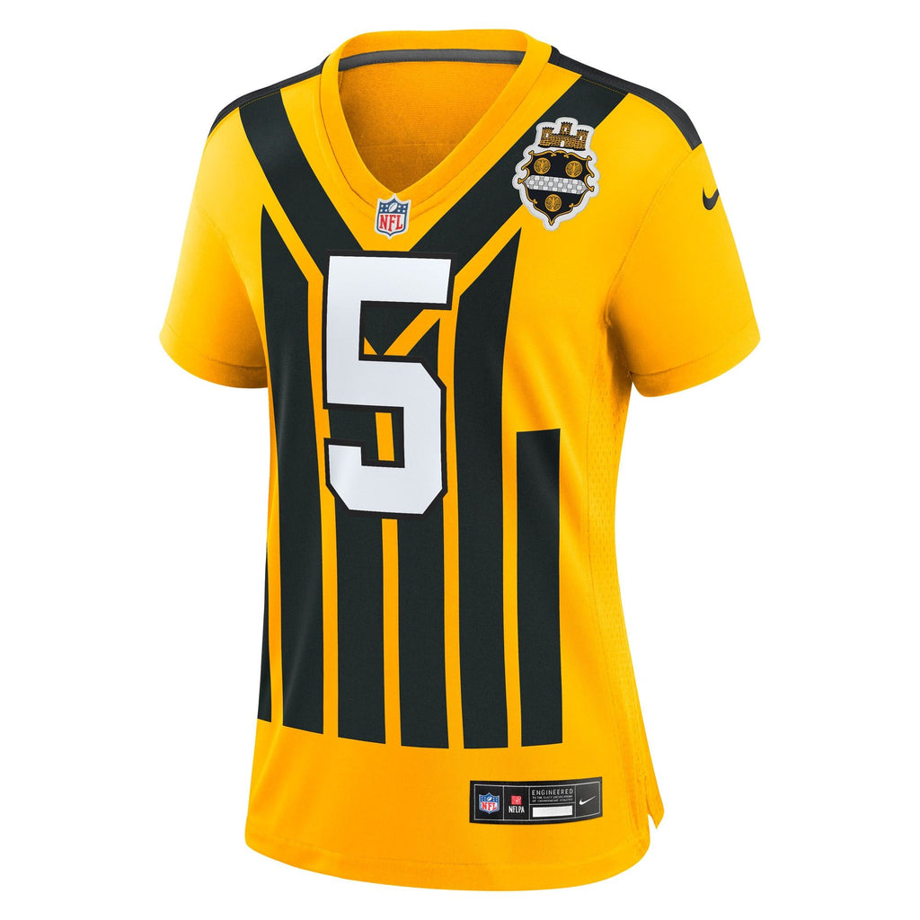 Women's Pittsburgh Steelers Jalen Ramsey Nike Gold Alternate 1933 Throwback Game Jersey