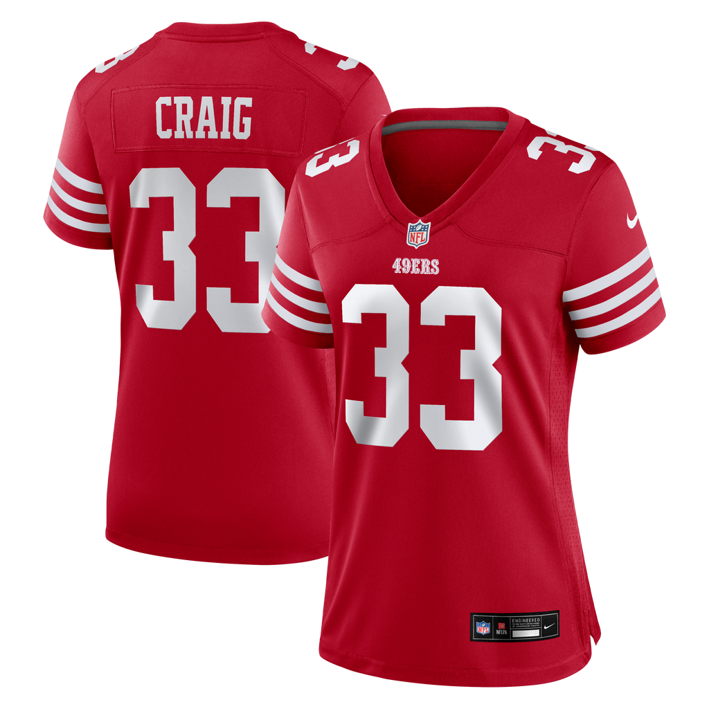 Women's San Francisco 49Ers Roger Craig Nike Scarlet Team Retired Game Jersey