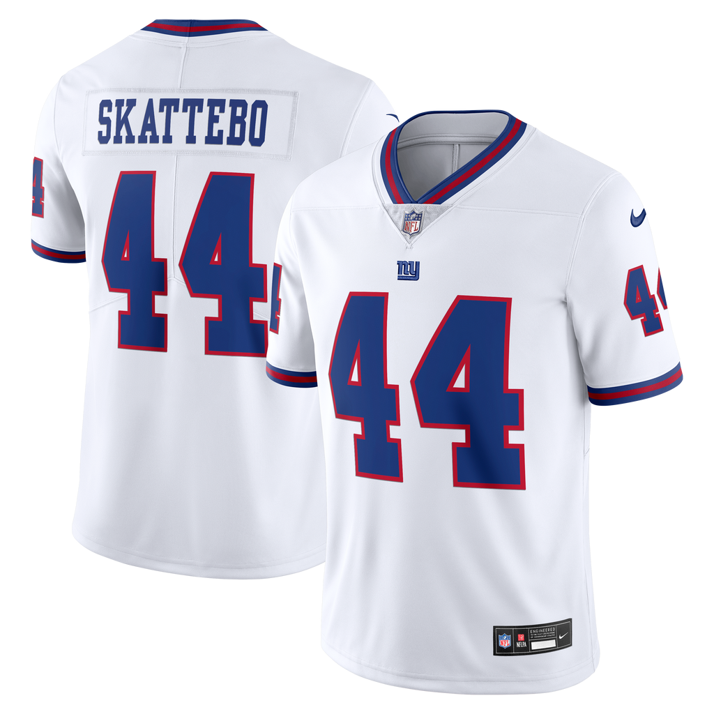 Men's New York Giants Cam Skattebo Nike White Vintage White Vapor Untouchable Stitched Limited Jersey