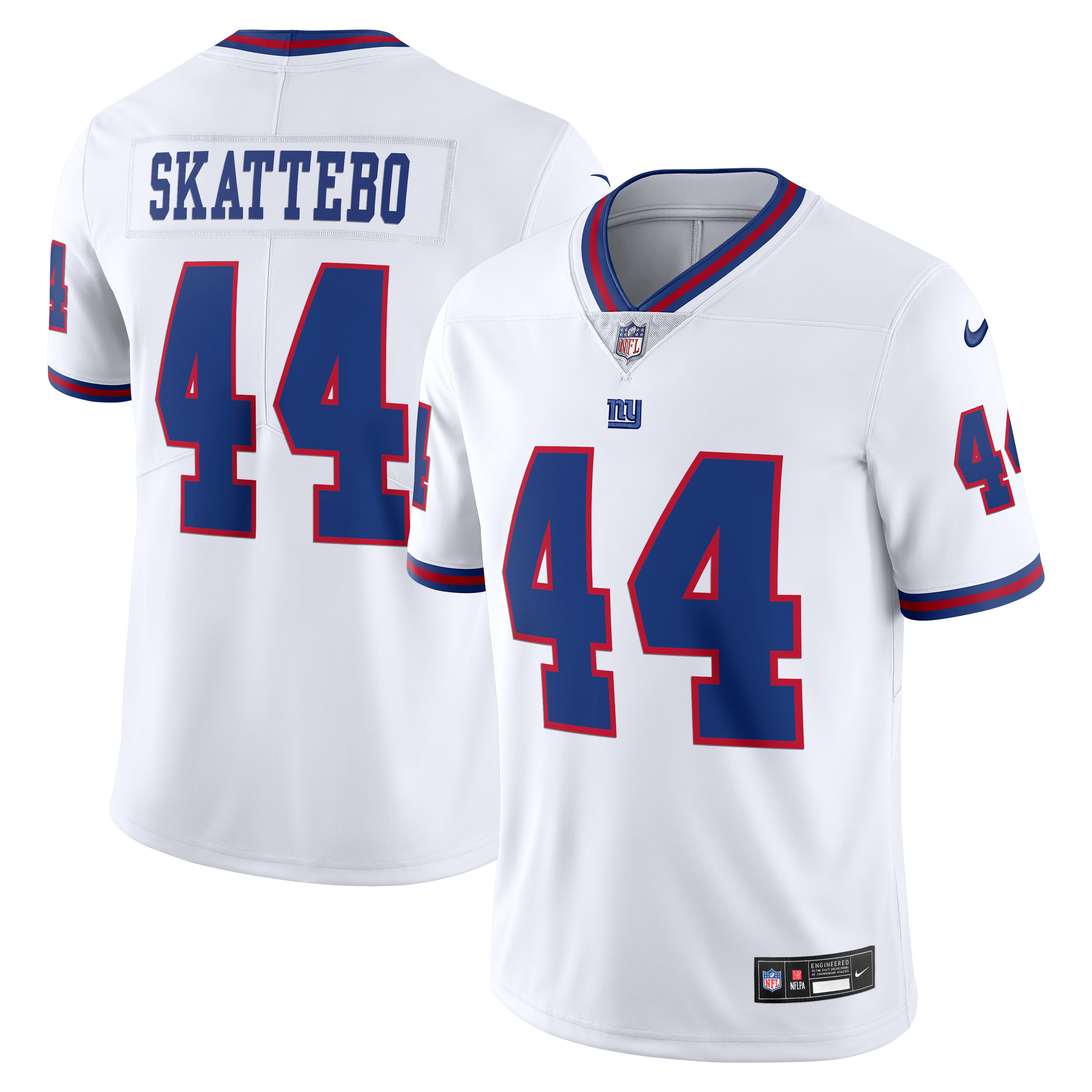 Men's New York Giants Cam Skattebo Nike White Vintage White Vapor Untouchable Stitched Limited Jersey