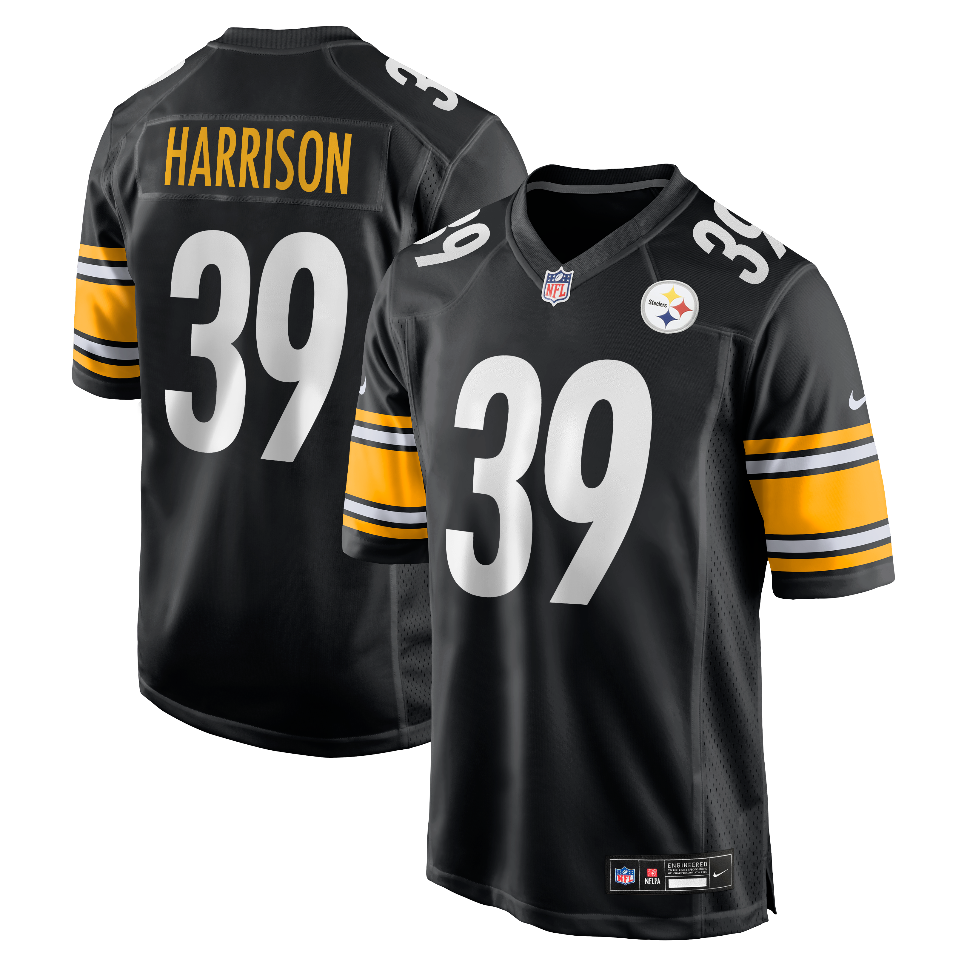 Men's Pittsburgh Steelers Malik Harrison Nike Black Team Game Jersey