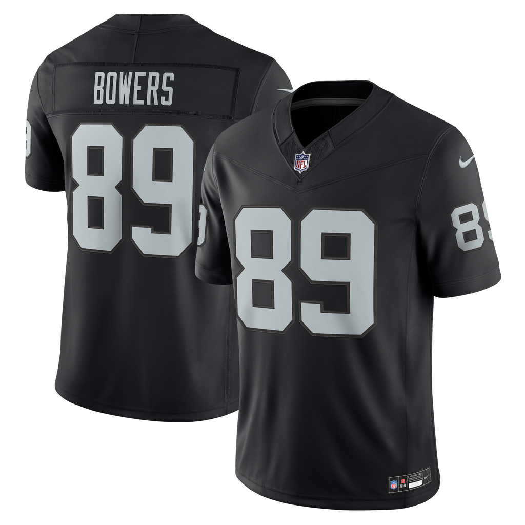 Men's Las Vegas Raiders Brock Bowers Nike Black Team Vapor Fuse Stitched Limited Jersey