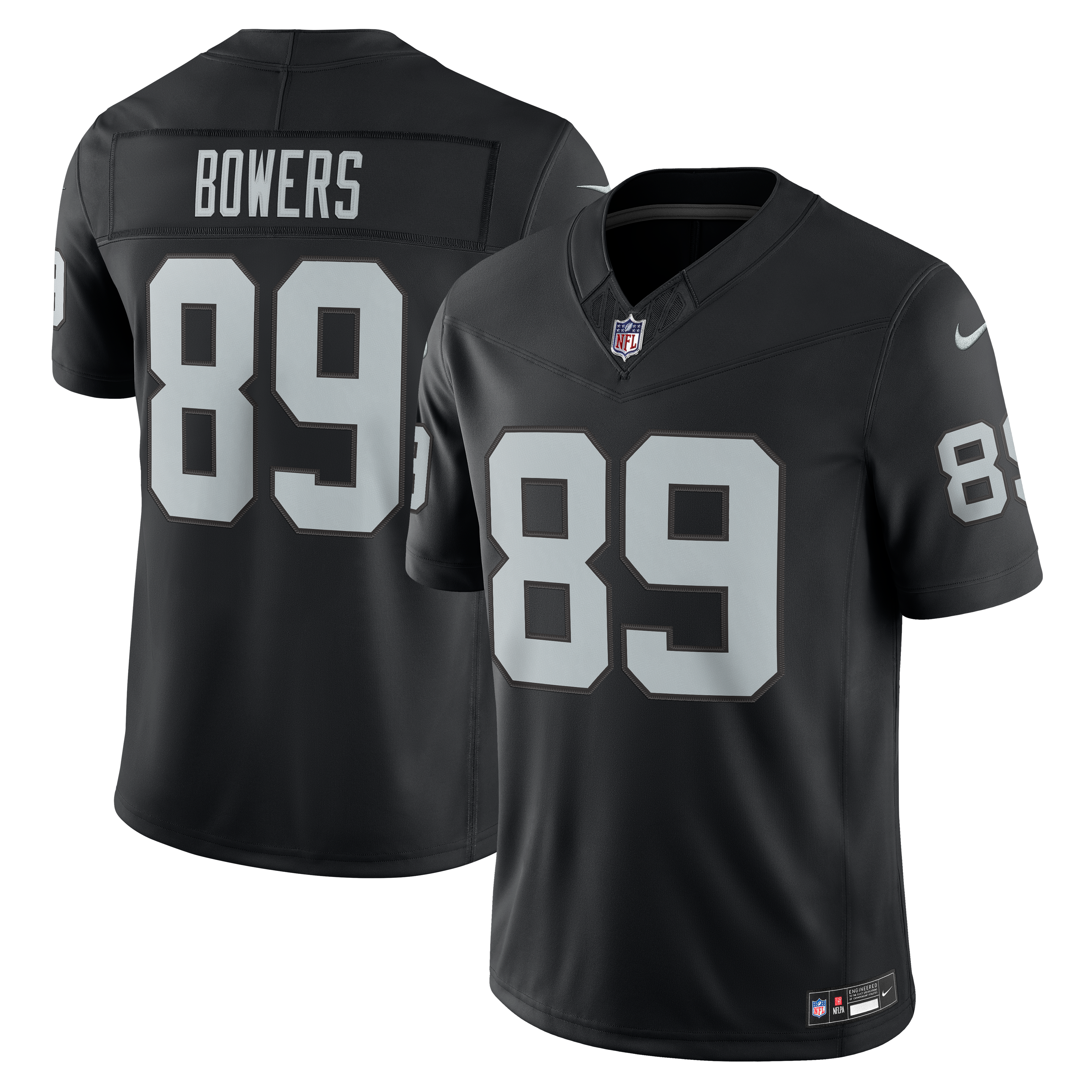 Men's Las Vegas Raiders Brock Bowers Nike Black Team Vapor Fuse Stitched Limited Jersey