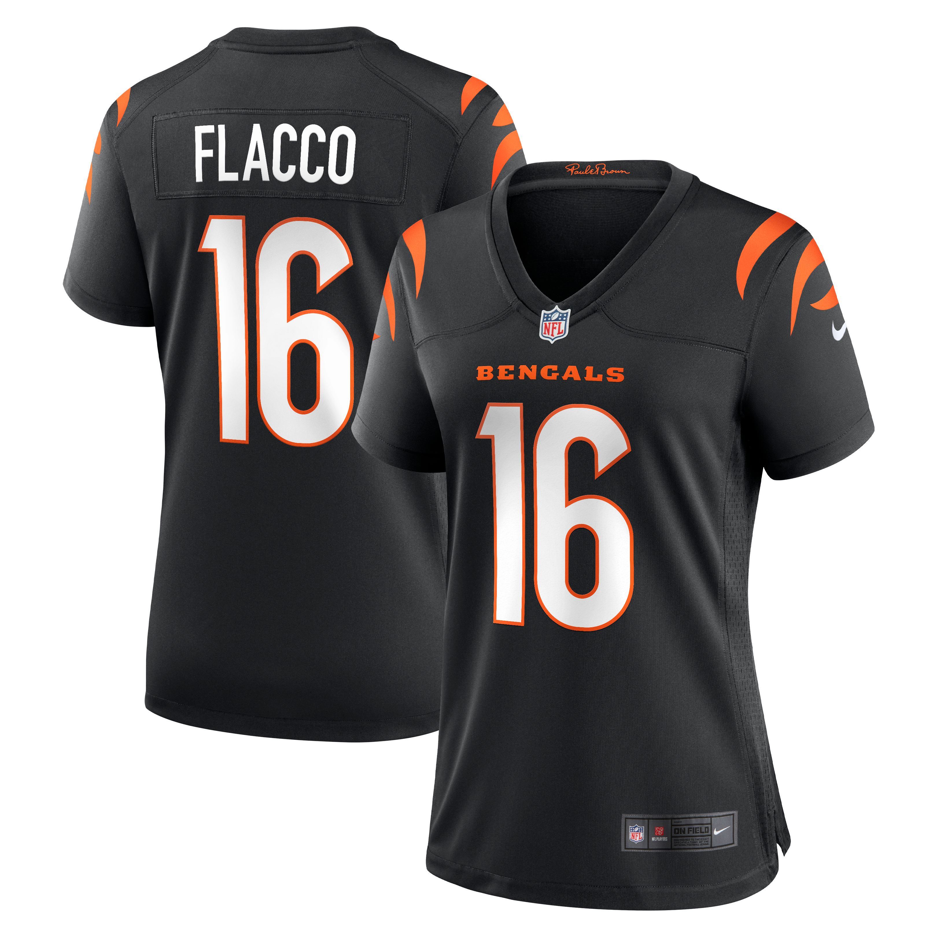 Women's Cincinnati Bengals Joe Flacco Nike Black Team Game Jersey
