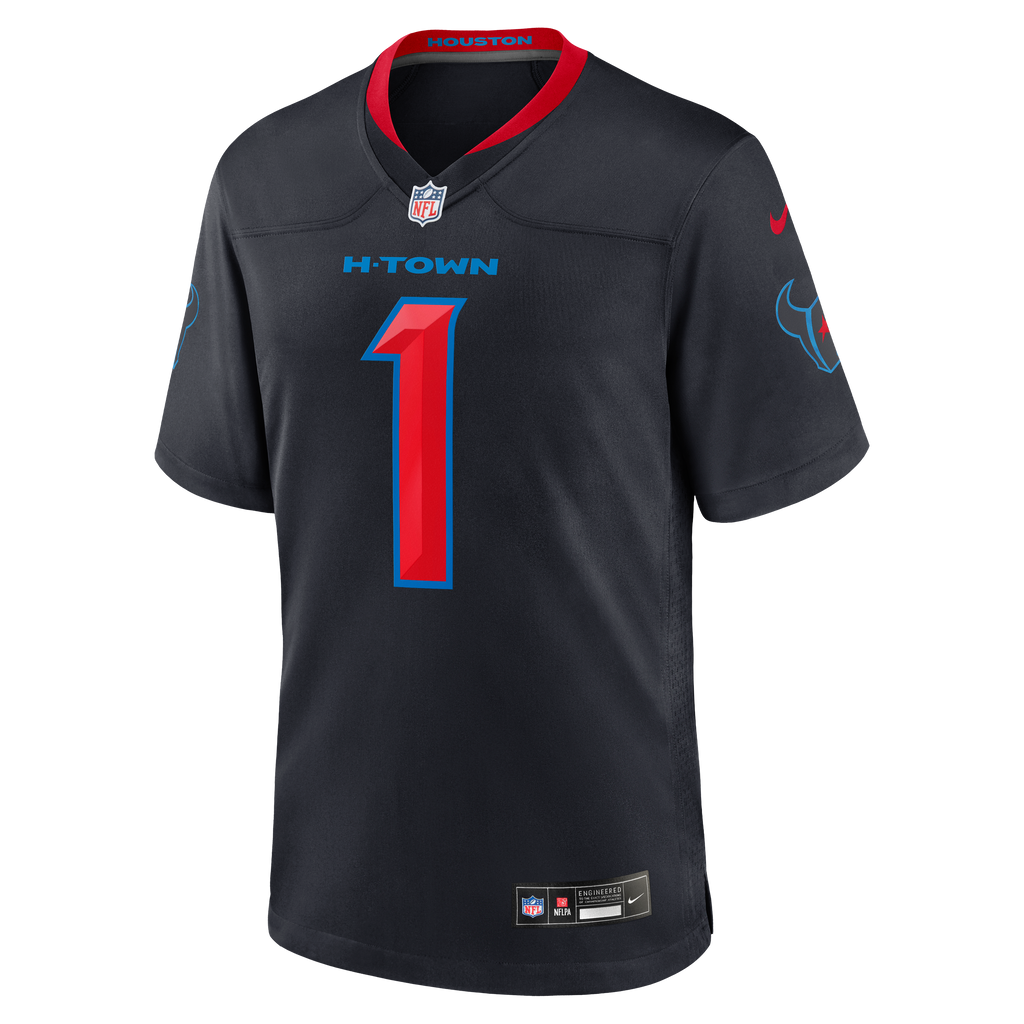 Men's Houston Texans Tank Dell Nike Navy Alternate Game Jersey