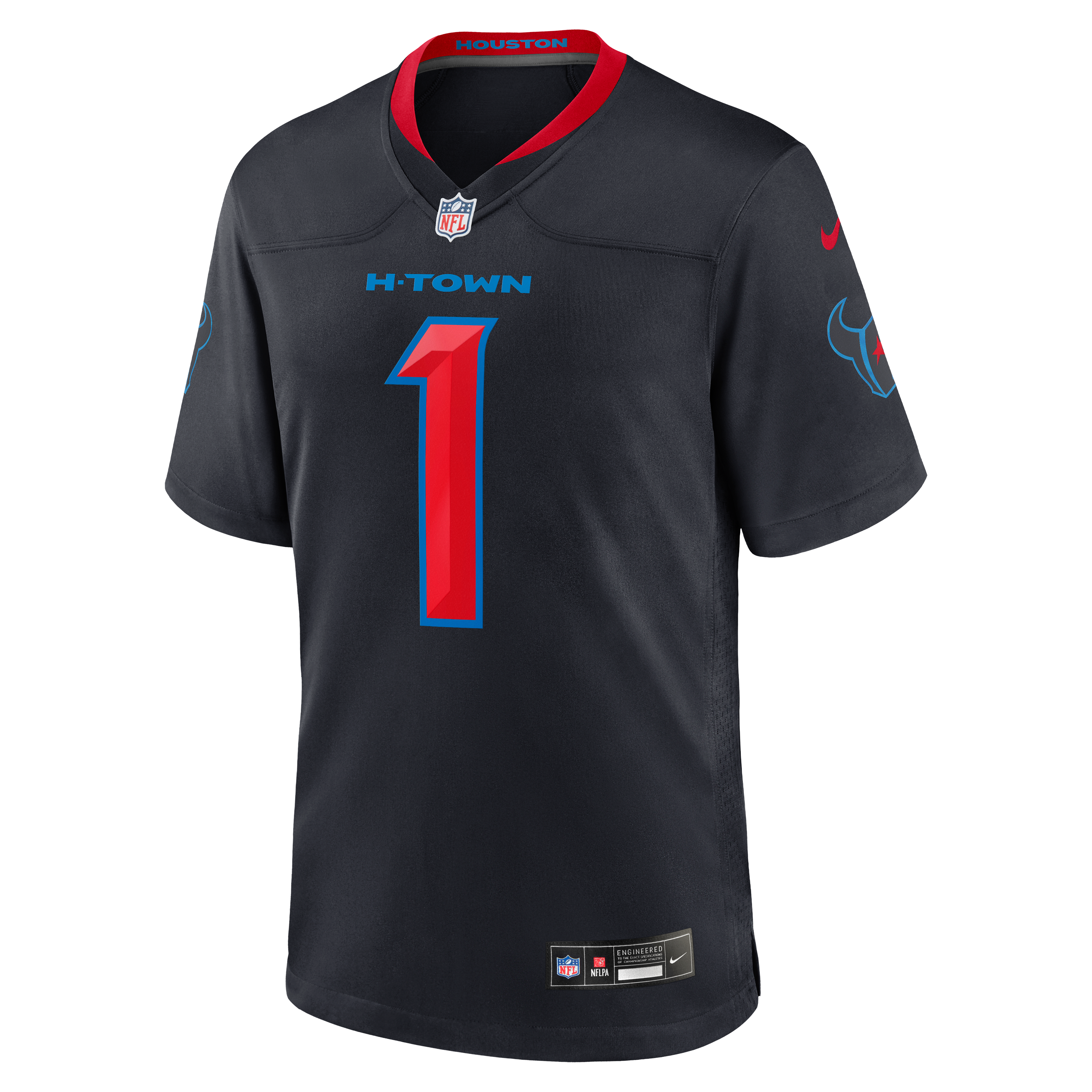 Men's Houston Texans Tank Dell Nike Navy Alternate Game Jersey