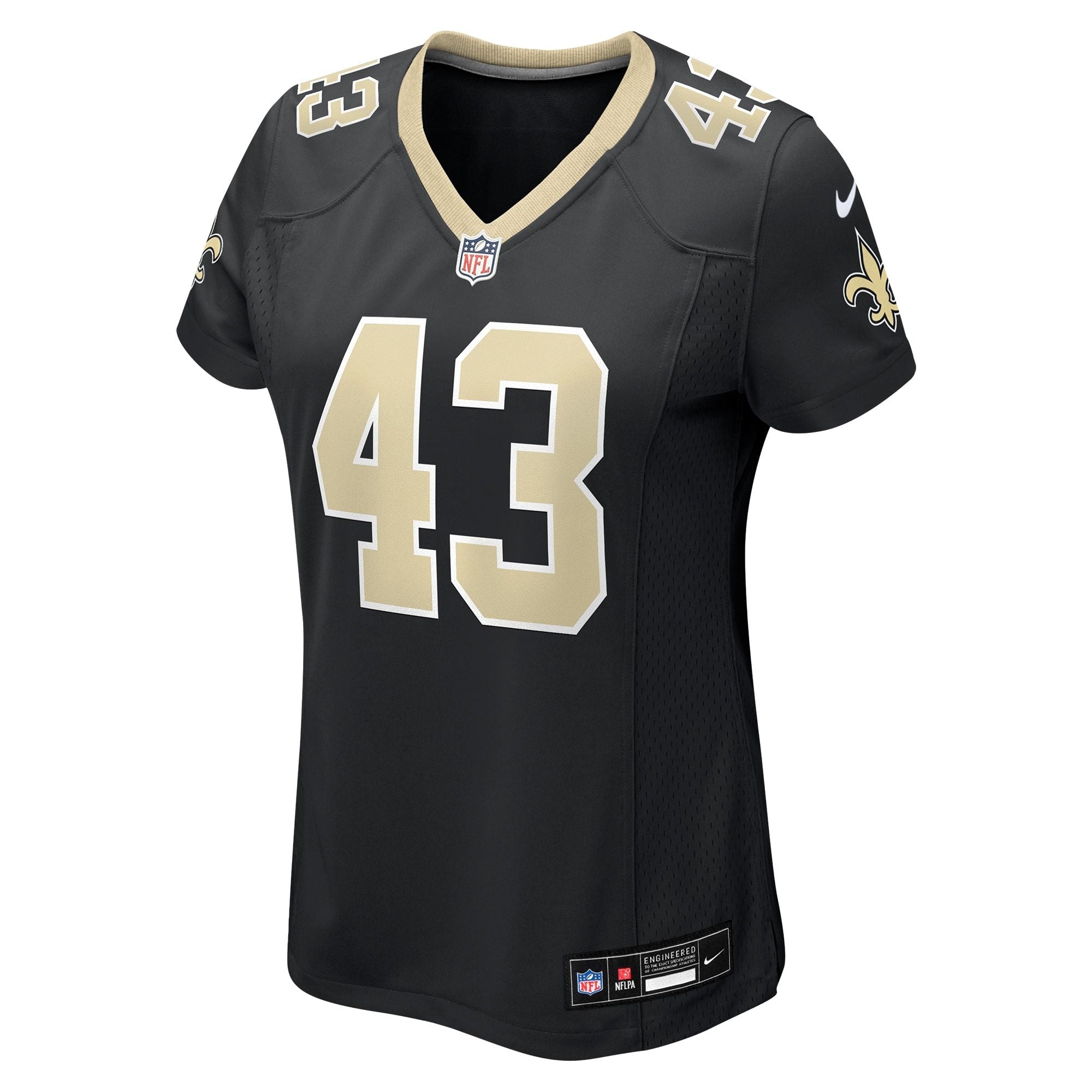 Women's New Orleans Saints Michael Davis Nike Black Team Game Jersey