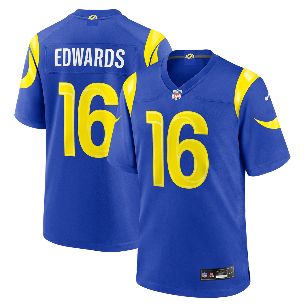 Men's Los Angeles Rams Tru Edwards Nike Royal Team Game Jersey