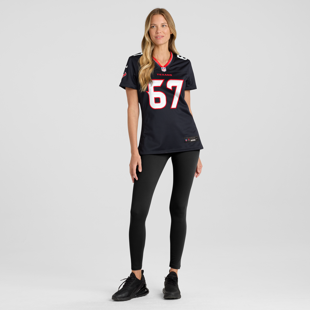 Women's Houston Texans Evan Brown Nike Navy Team Game Jersey