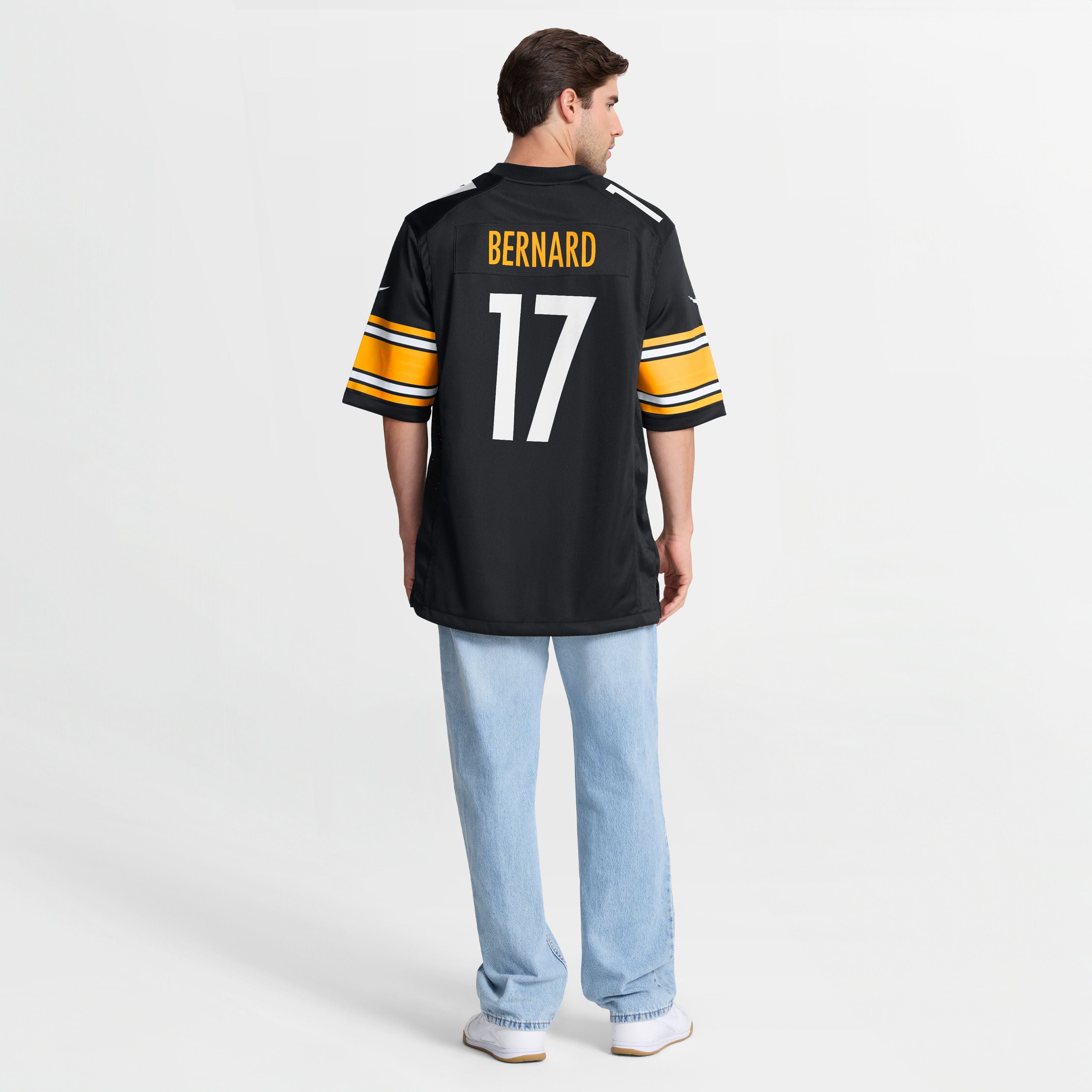 Men's Pittsburgh Steelers Germie Bernard Nike Black Game Jersey