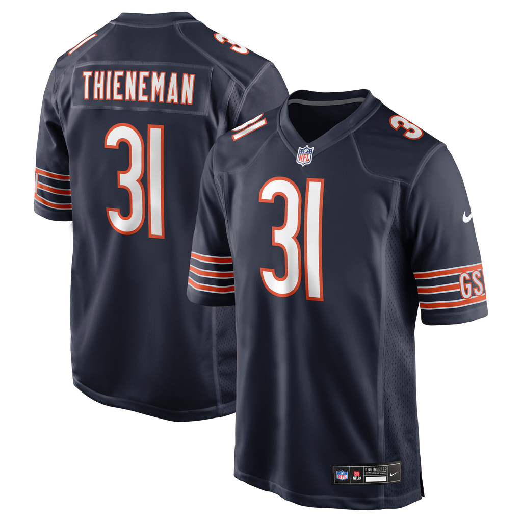 Men's Chicago Bears Dillon Thieneman Nike Navy 2026 Nfl Draft First Round Pick No 25 Team Game Jersey