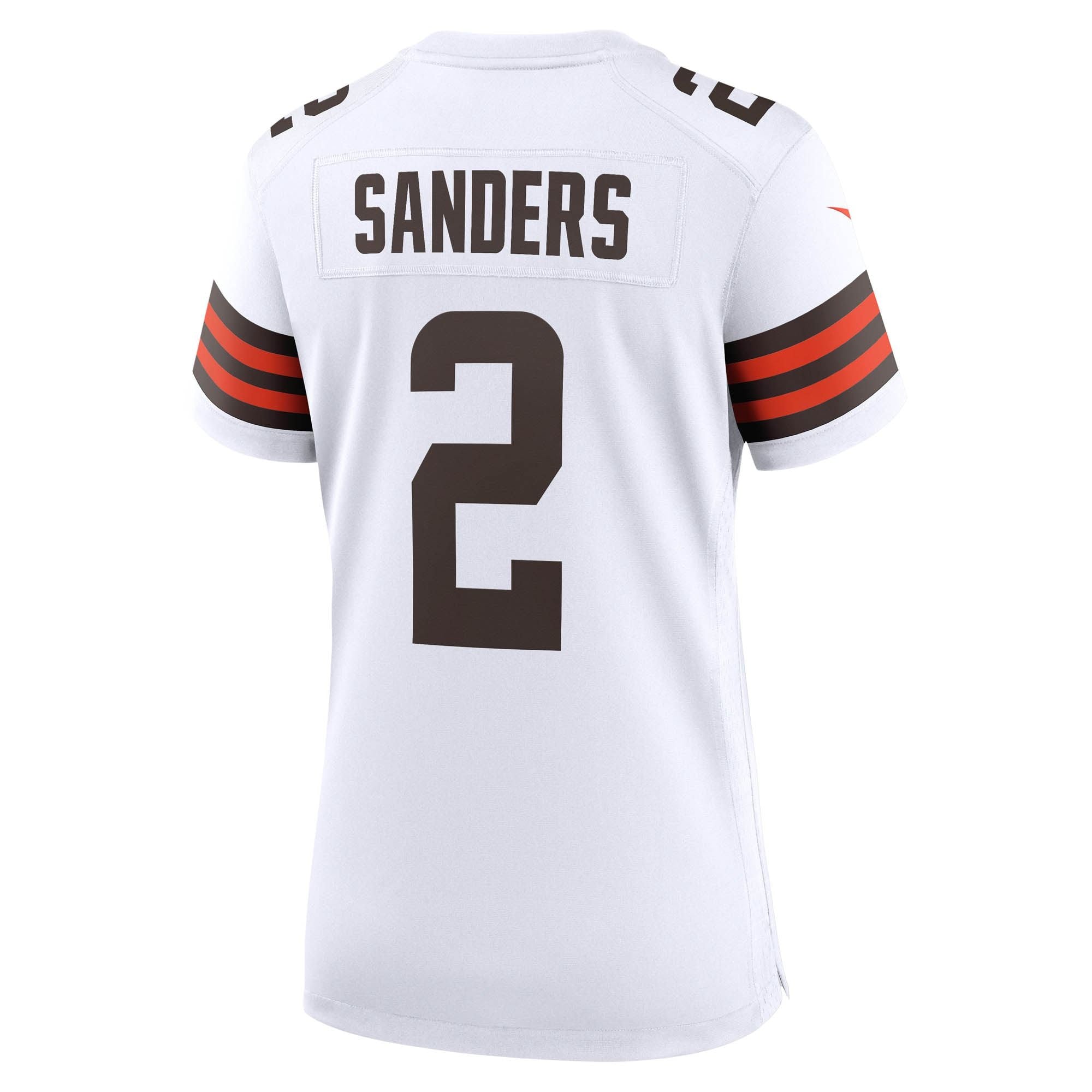 Women's Cleveland Browns Shedeur Sanders Nike White Game Jersey