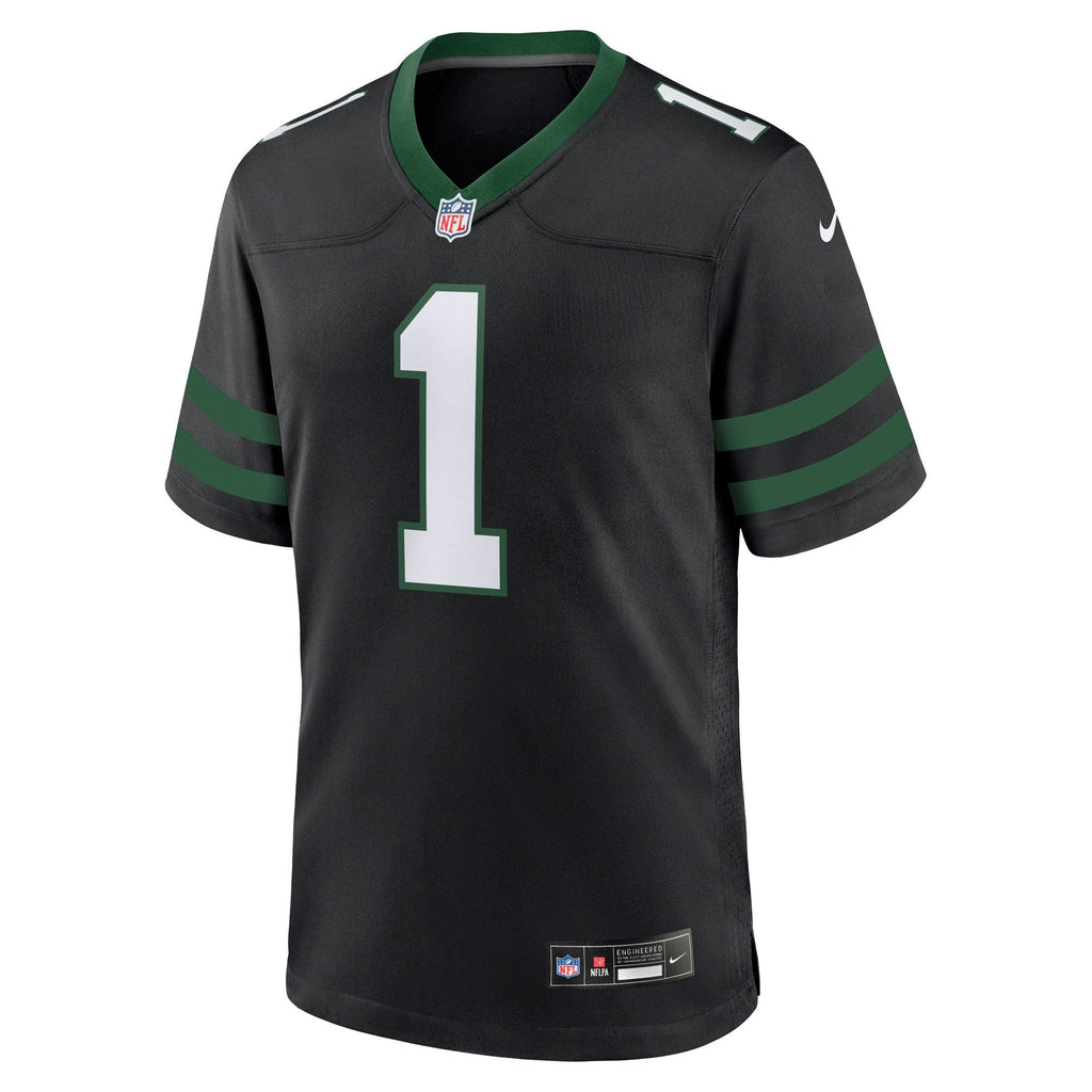 Men's New York Jets David Bailey Nike Legacy Black Alternate Game Player Jersey