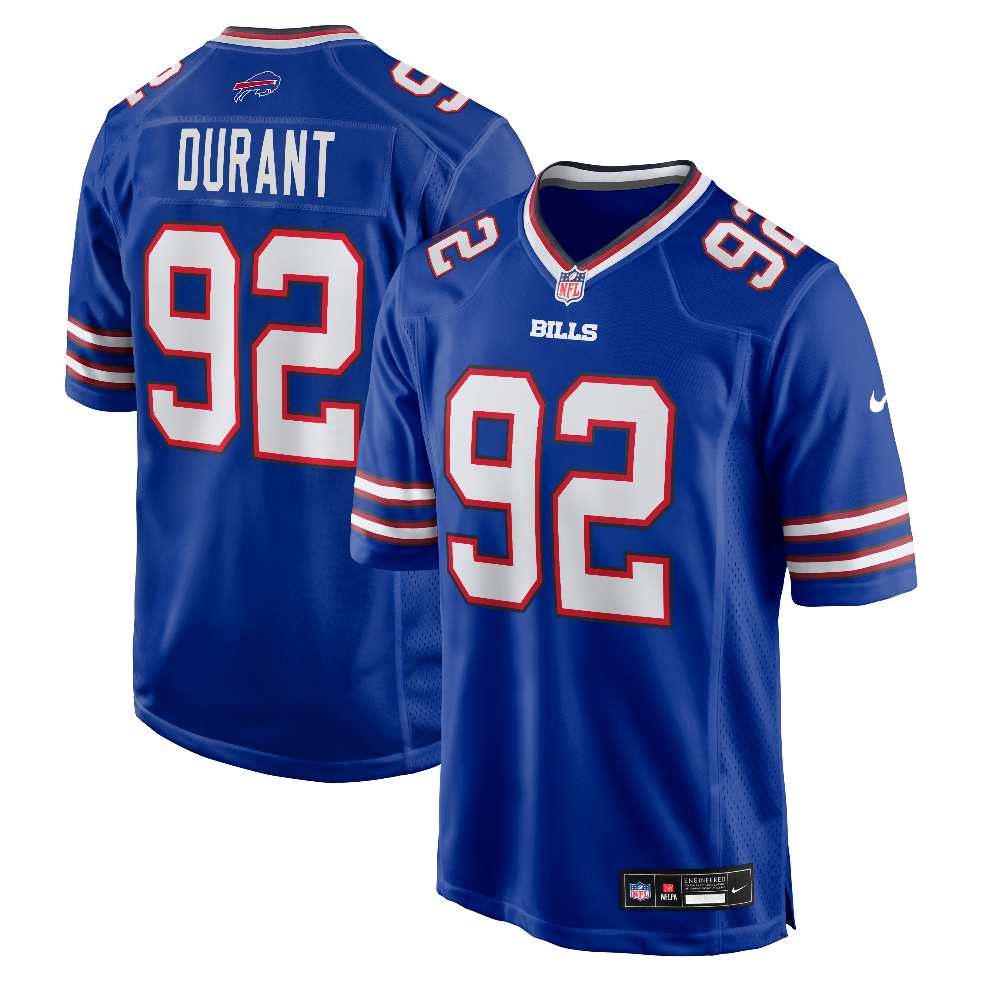 Men's Buffalo Bills Zane Durant Nike Royal Team Game Jersey