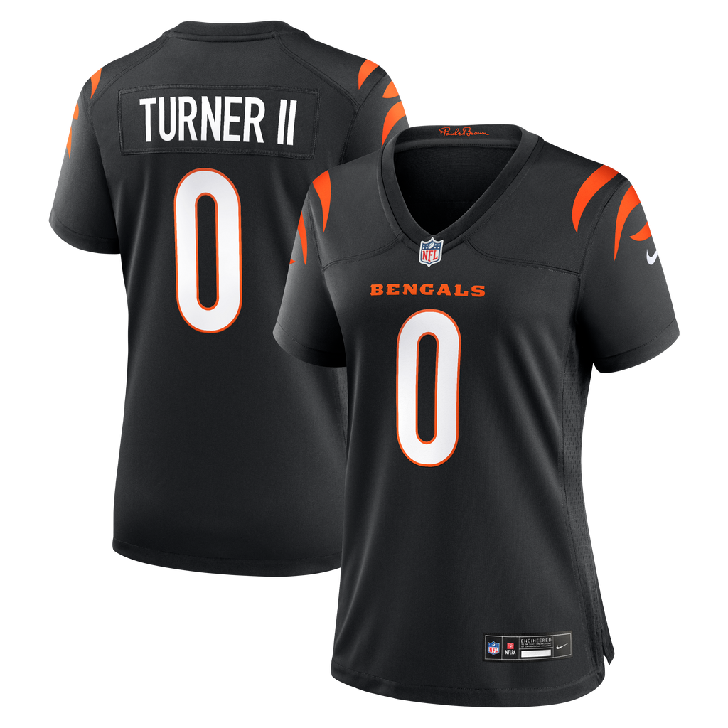 Women's Cincinnati Bengals Dj Turner Ii Nike Black Team Game Jersey