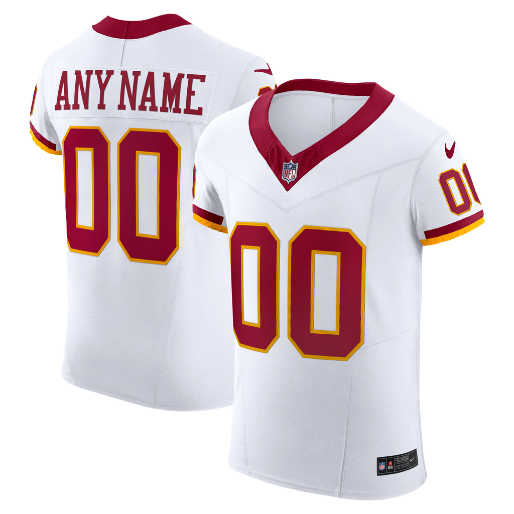 Men's Washington Commanders Nike White Vapor Fuse Elite Custom Jersey